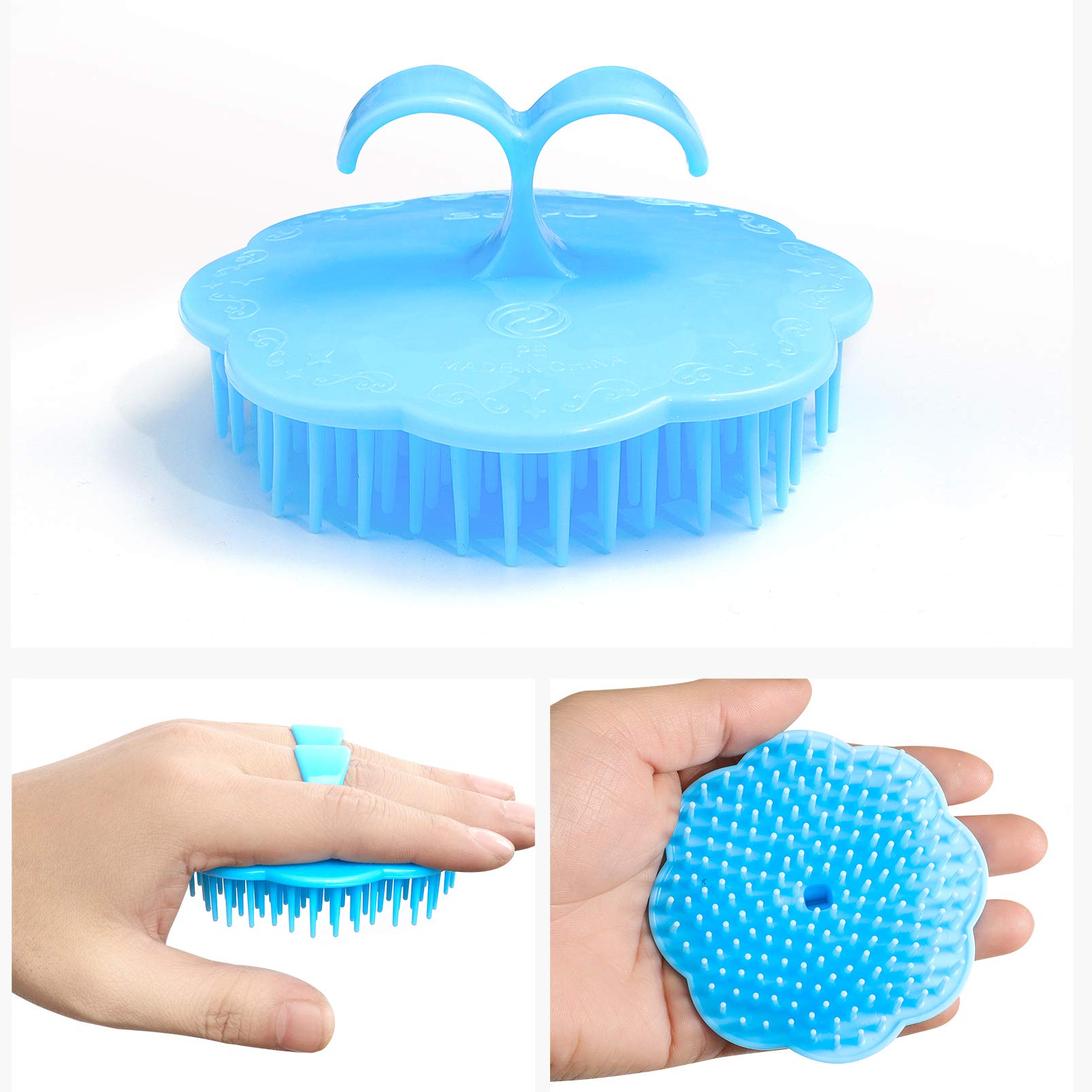 Yealife Hair Scalp Exfoliator Brush Dandruff Cleaning Brush, Flexible Scalp Massager Brush, Shower Scalp Shampoo Brush For Home,