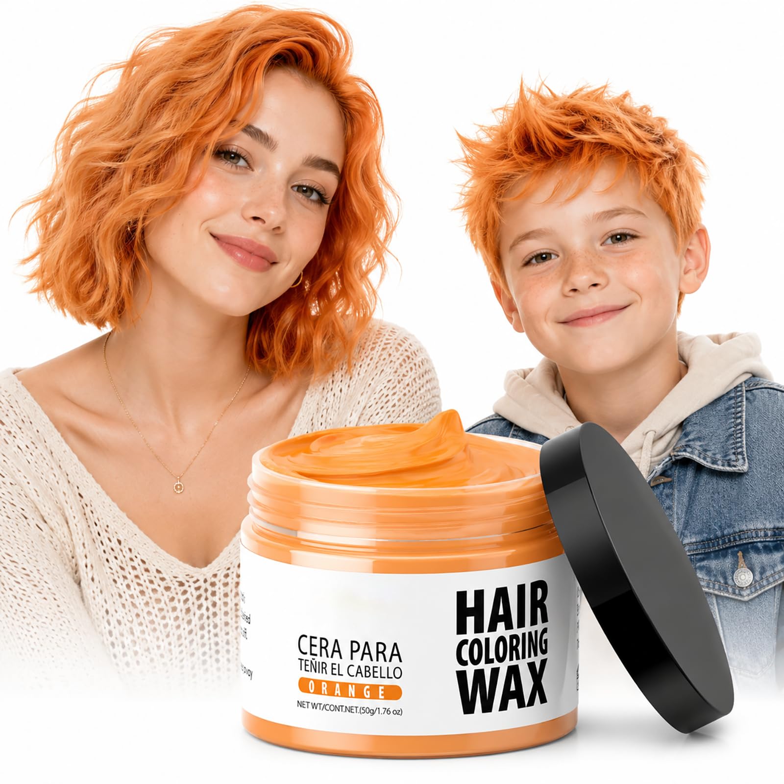 Gowwim Hair Wax Color, 13 Colors Temporary Hair Dye Natural Hair Color Wax, 72h Hold & Non  Greasy Hair Dye for Women & Men for