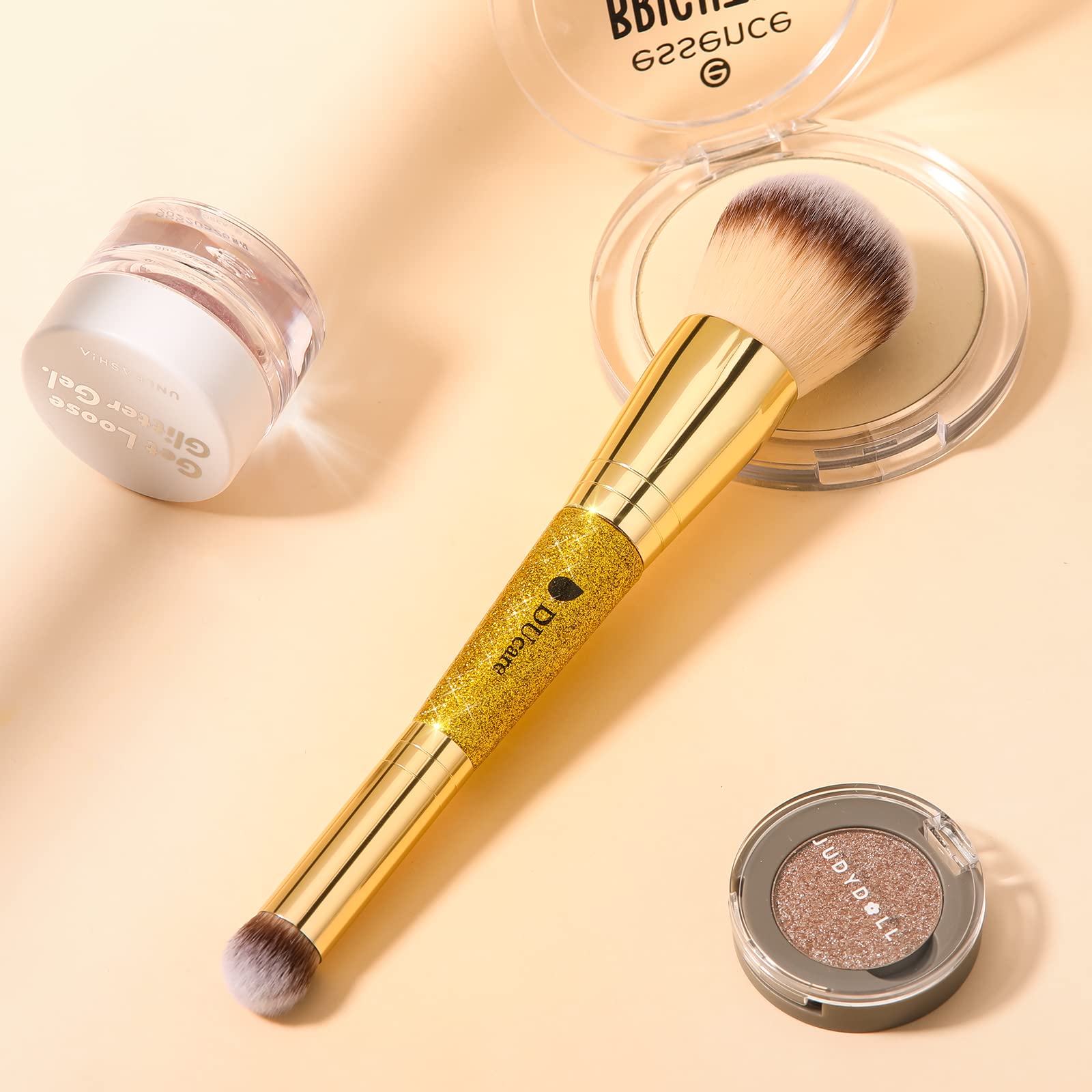 Ducare Makeup Brushes Double Ended Foundation Powder Brush Concealer Brush Perfect For Rounded Taperd Liquid, Cream, Powder,Blen