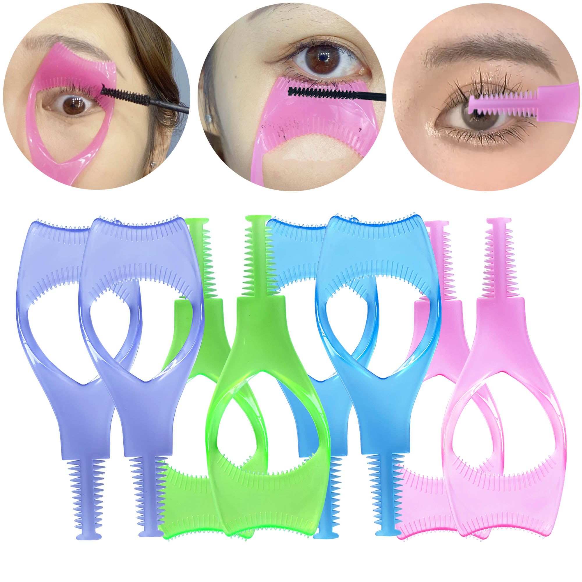 Mascara Shield Guard 8 Pcs Lash Buddy Tool Mascara Guard Eye Lash Applicator, Makeup Cosmetic Lash Guard, Eyelash Tool 3 in 1 Up