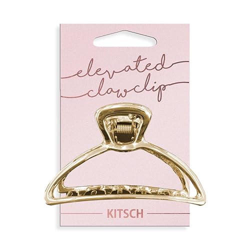 Kitsch 1PC Non Slip Claw Clip - Holds Even Thick Hair Securely  Large Claw Clip  Big Open Shape Metal Hair Clips for Women  Styl