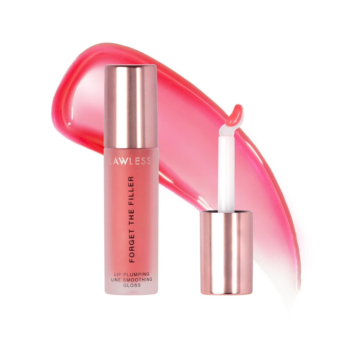 Lawless Forget the Filler Lip Plumping Line Smoothing Gloss - Cherry Vanilla - Premium Volumizing Lip Gloss with Natural Ingredi
