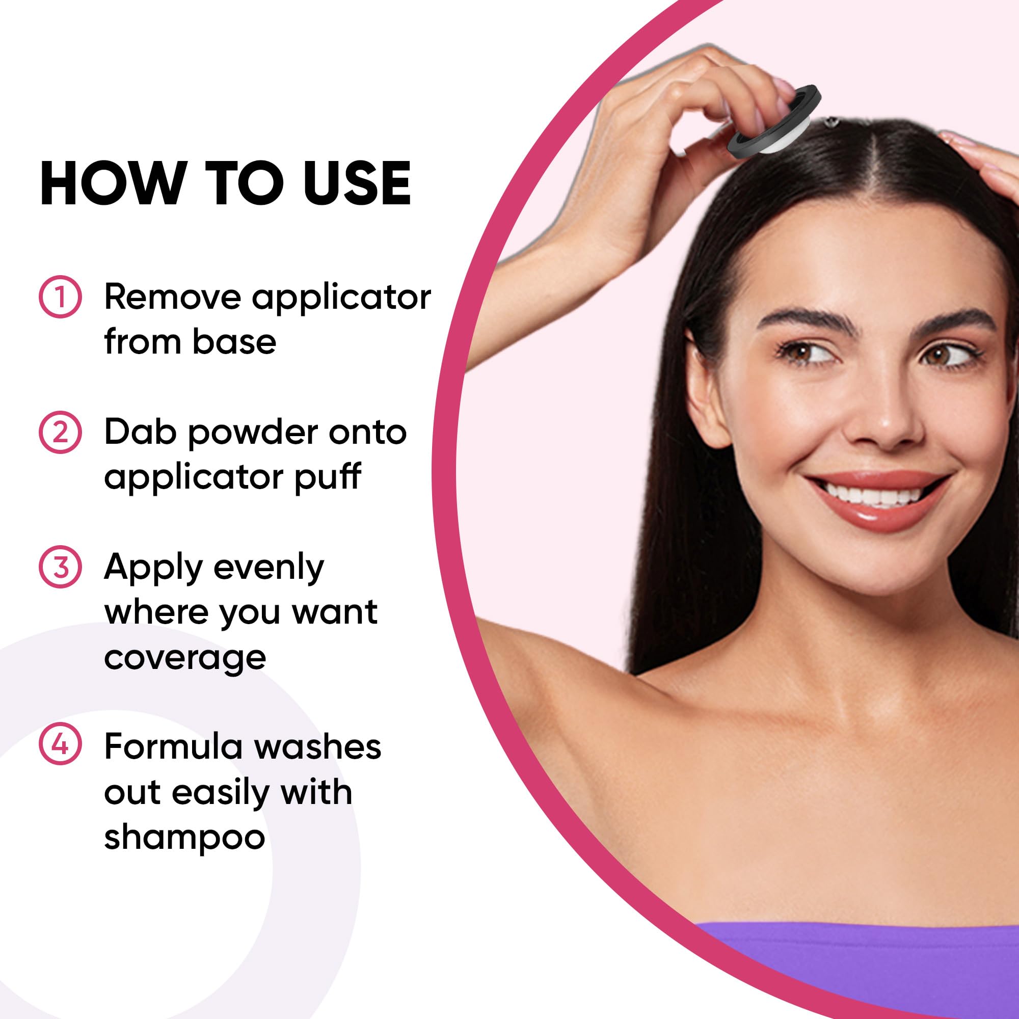 Gbg Hairline Powder, Medium Brown - 48-Hour Coverage Root Touch Up Powder For Bald Spots, Instant Hair Loss Concealer & Brighten