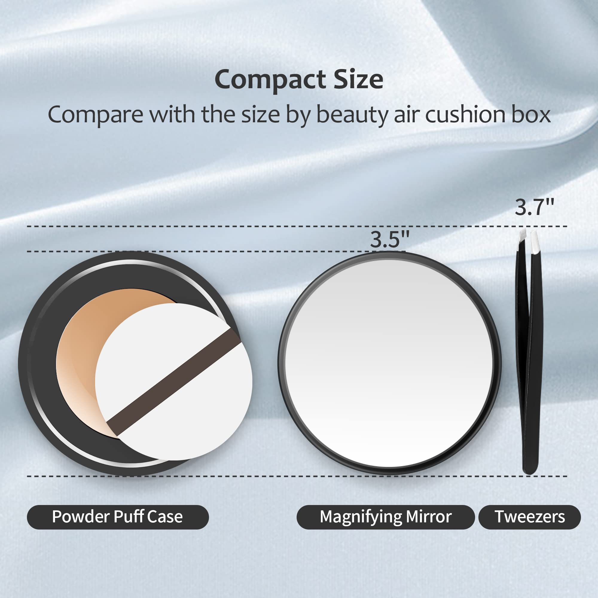 Miyadiva 30X Magnifying Mirror, Small Magnifying Mirror With Suction Cup And Tweezers, As A Travel Mganifying Mirror, Compact Mi
