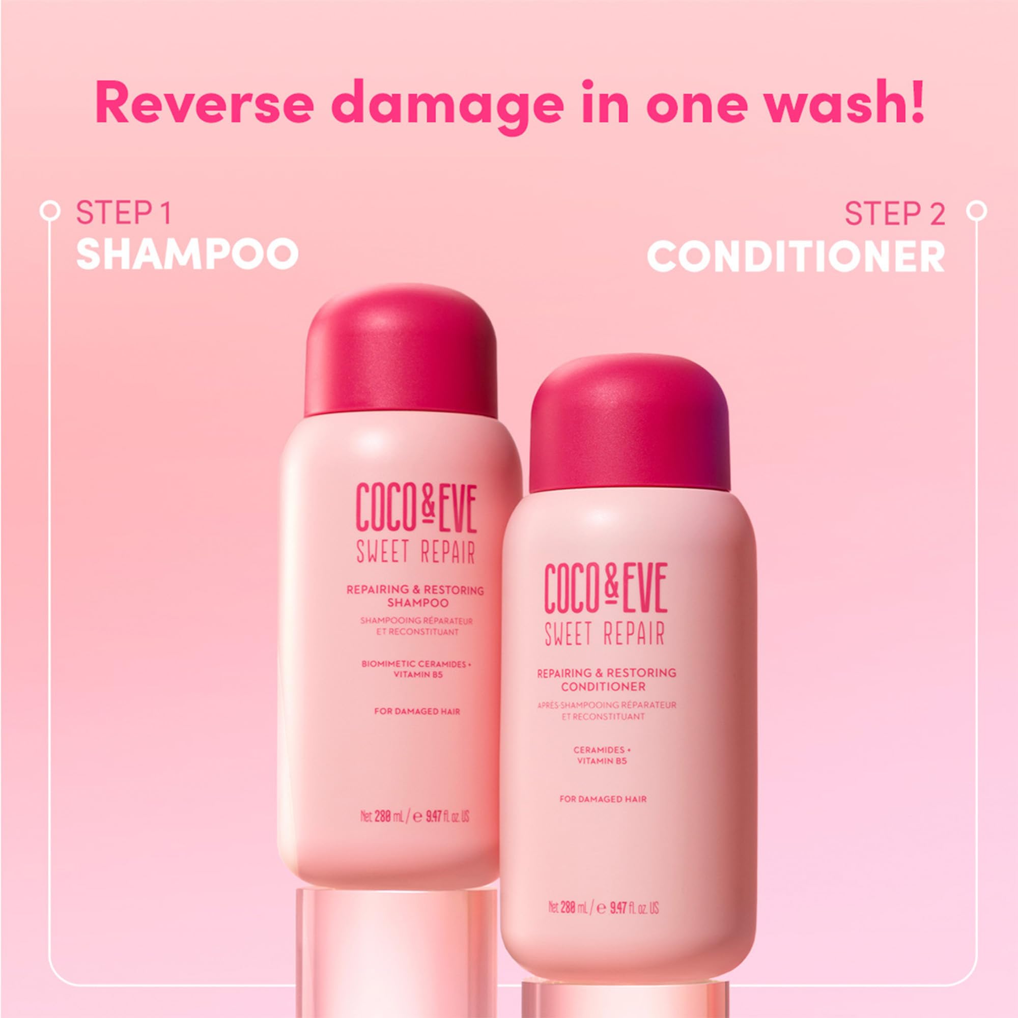 Coco & Eve Repairing & Restoring Conditioner - Repair and Hydrate Dry, Damaged, Color Treated Hair. Anti Breakage & Split Ends,