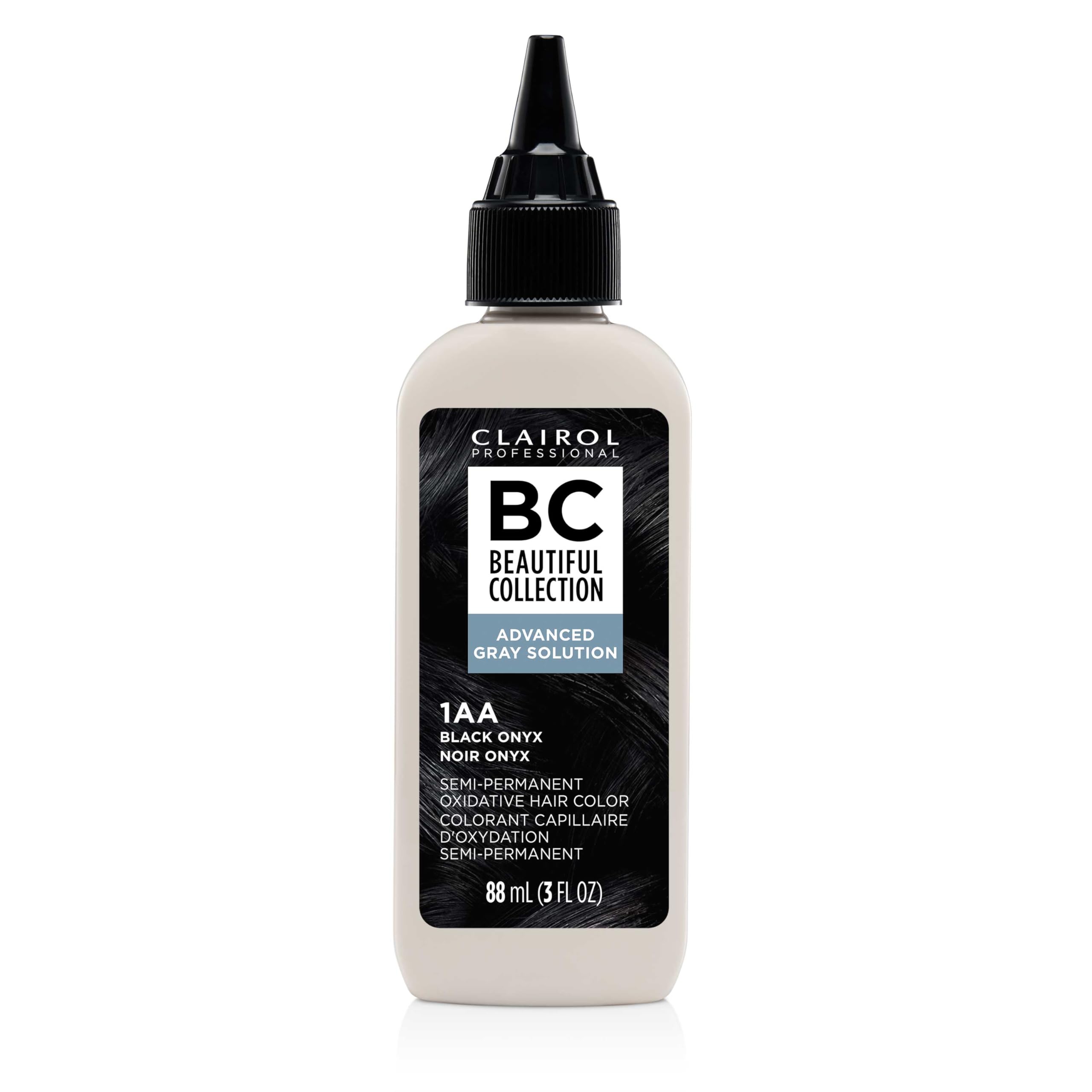 Clairol Professional Beautiful Collection Advanced Gray Solutions, 1AA Black Onyx, 3 oz.