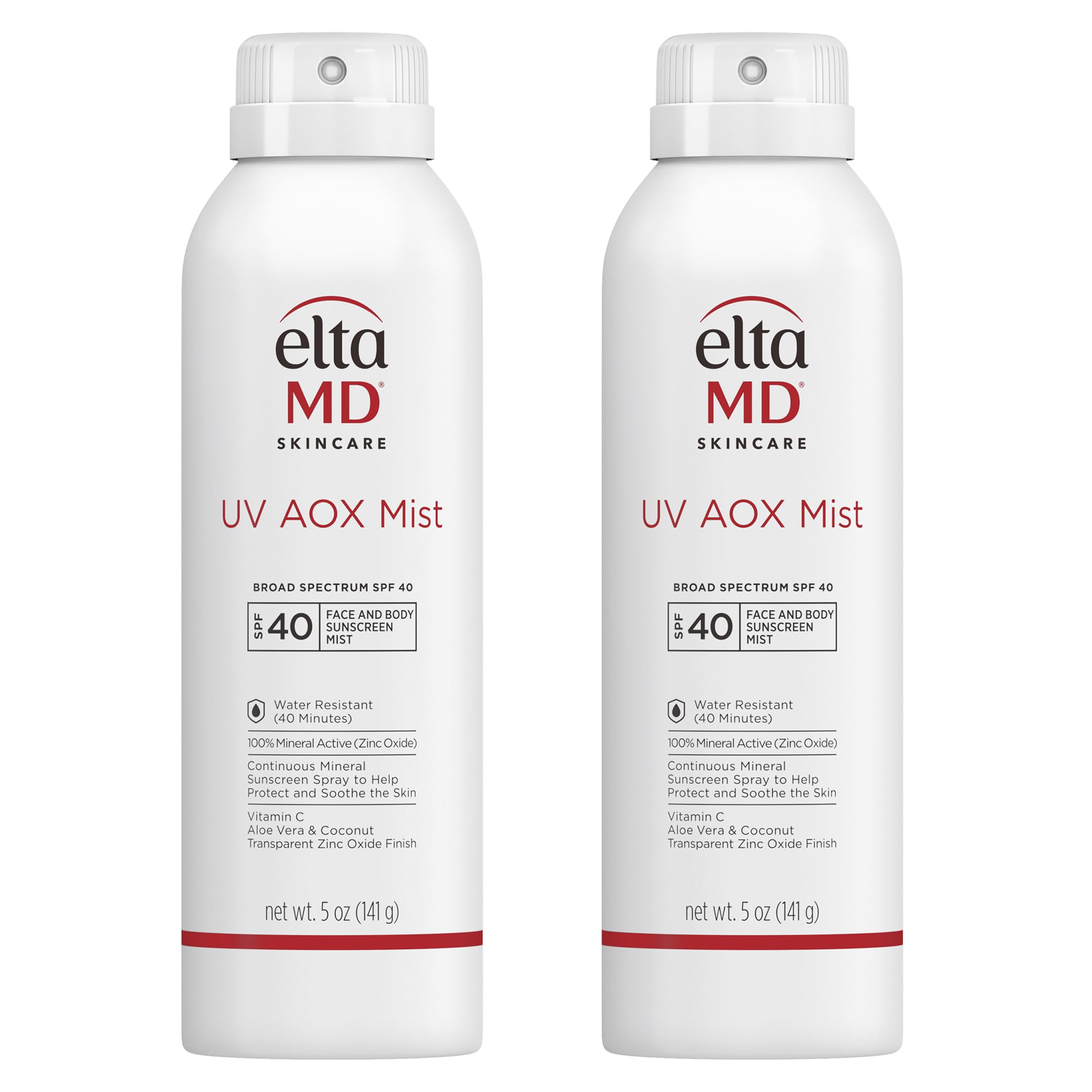 Eltamd Uv Aox Mist Mineral Sunscreen Spray, Spf 40 Body Sunscreen Spray, Broad Spectrum Formula Protects From Uva/Uvb Rays, Wate