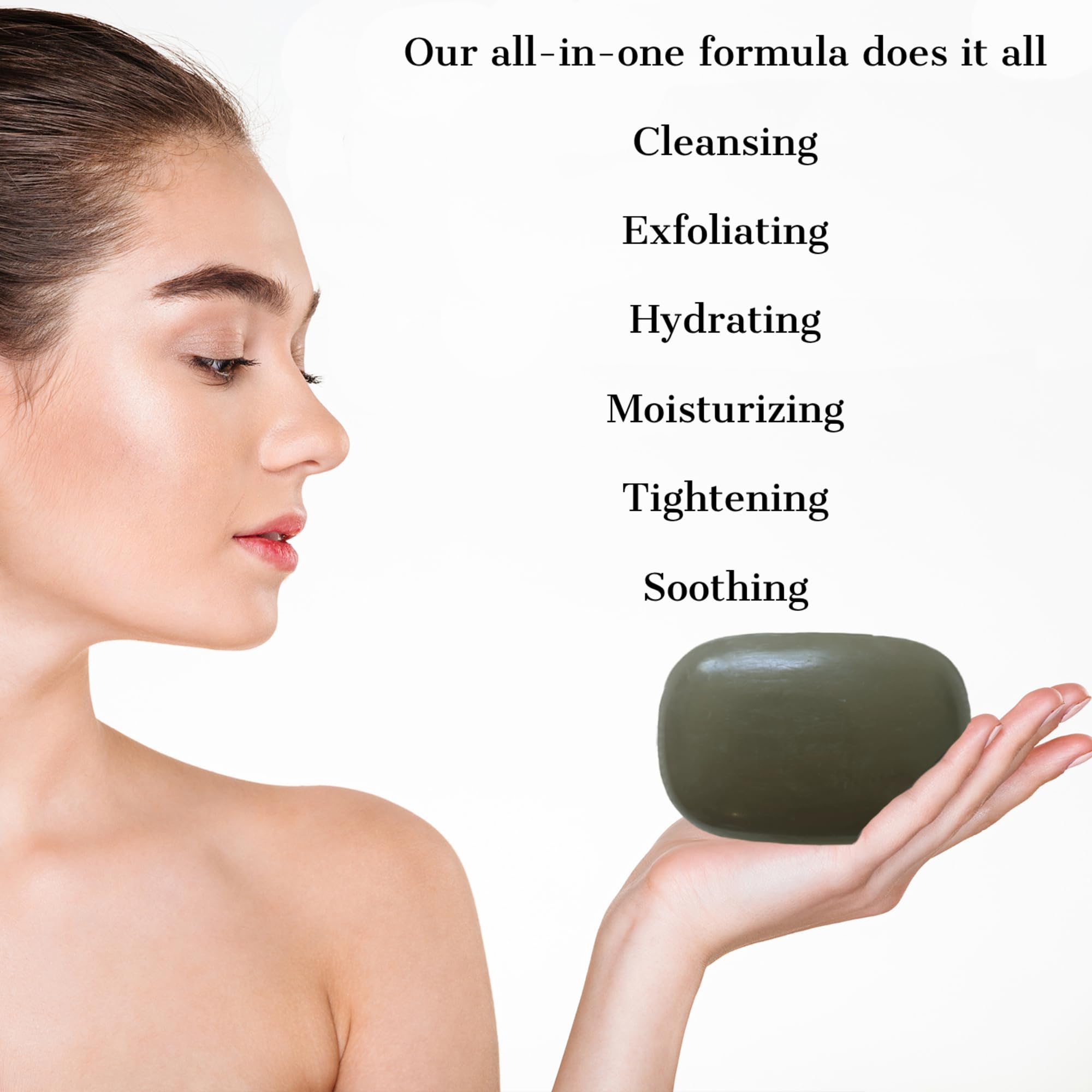 Bold Beautiful Cosmetics Dead Sea Mud Soap Bar Face and Body Cleanser | Deep Pore Cleansing Natural Bar Soap for Women and Men 3