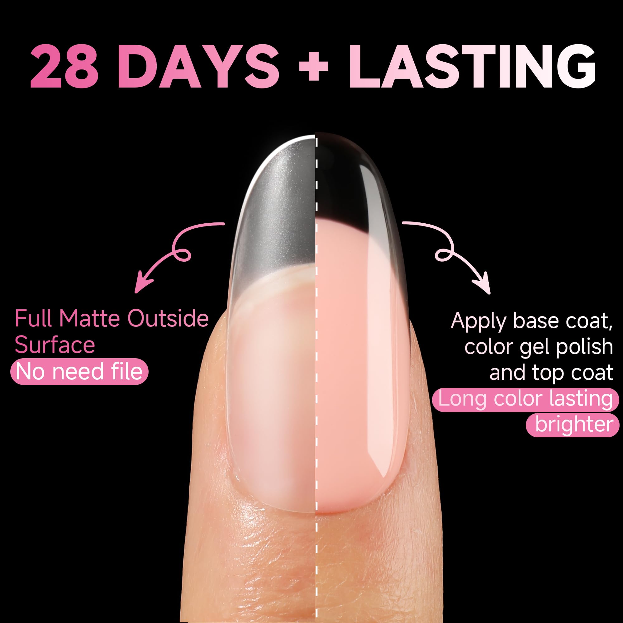 Una Gella Medium Oval Round Nail Tips 312Pcs Gel X Nail Tips Oval Shape Soft Gel Nail Tips Full Matte Surface No Need To File Cl