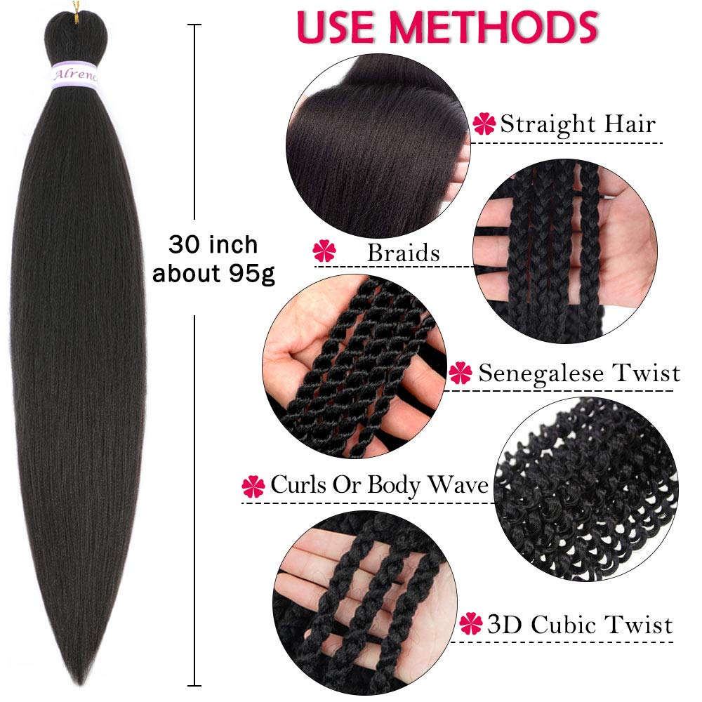 Braiding Hair Dark Brown 30 Inch 8 Packs Hair Extensions Professional Synthetic Braid Hair Crochet Braids, Soft Yaki Texture, Ho