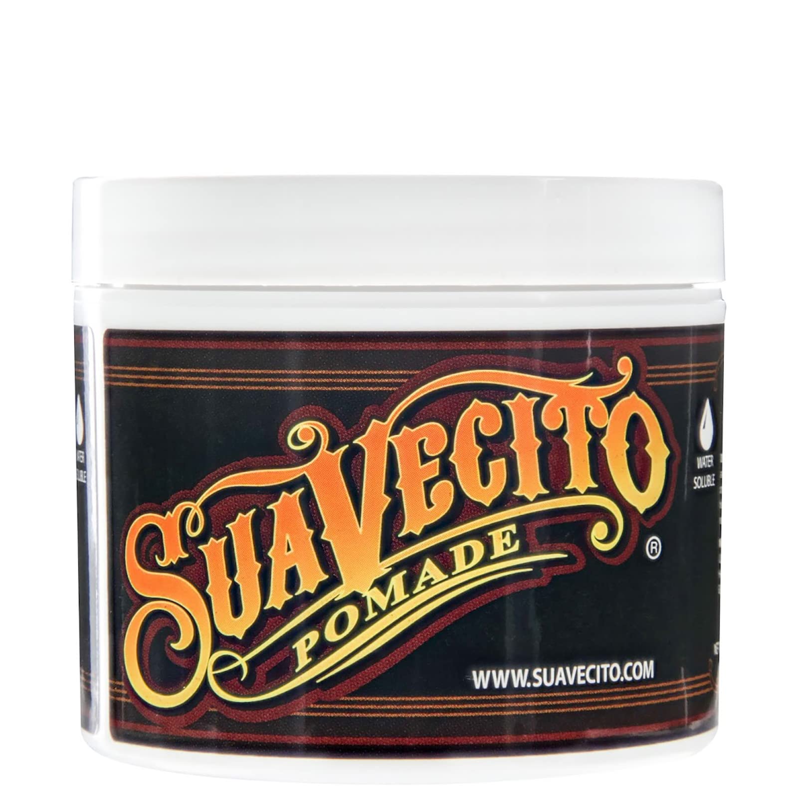 Suavecito Pomade Original For Men 4 Oz, 1 Pack - Medium Shine Water Based Wax Like Flake Free Hair Gel - Easy To Wash Out - All