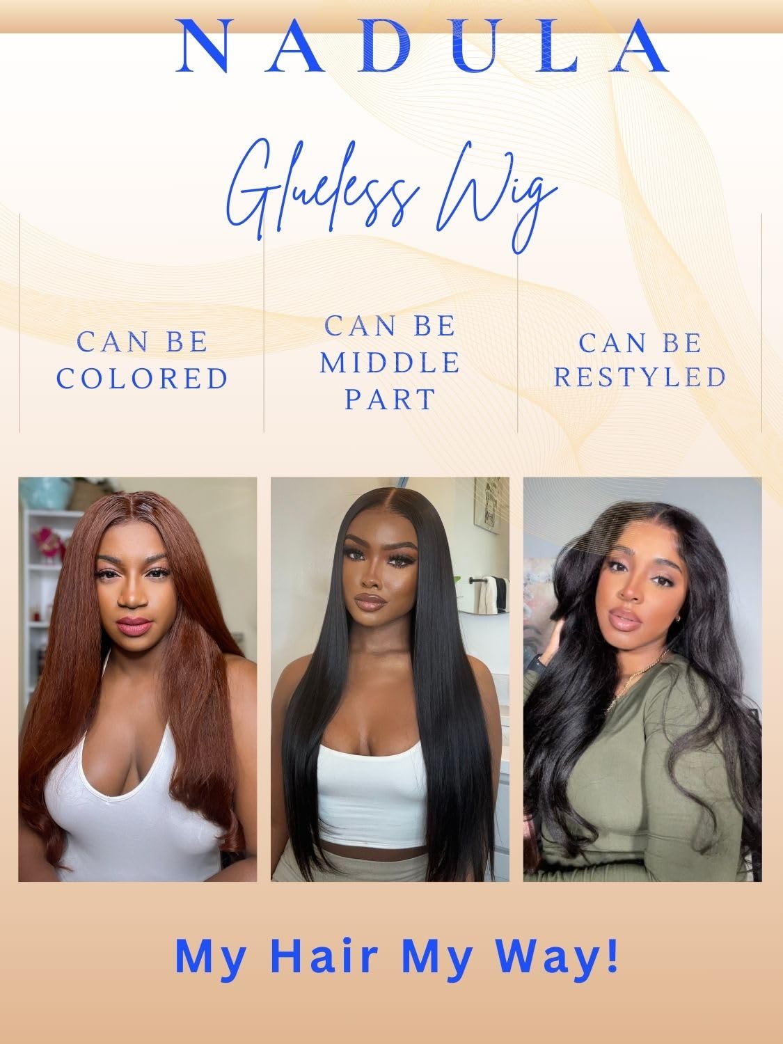 Nadula Bye Bye Knots Yaki Straight Glueless Wig Human Hair With Elastic Drawstring Pre Cut 7X5 Invisible Knots Hd Lace Front Put
