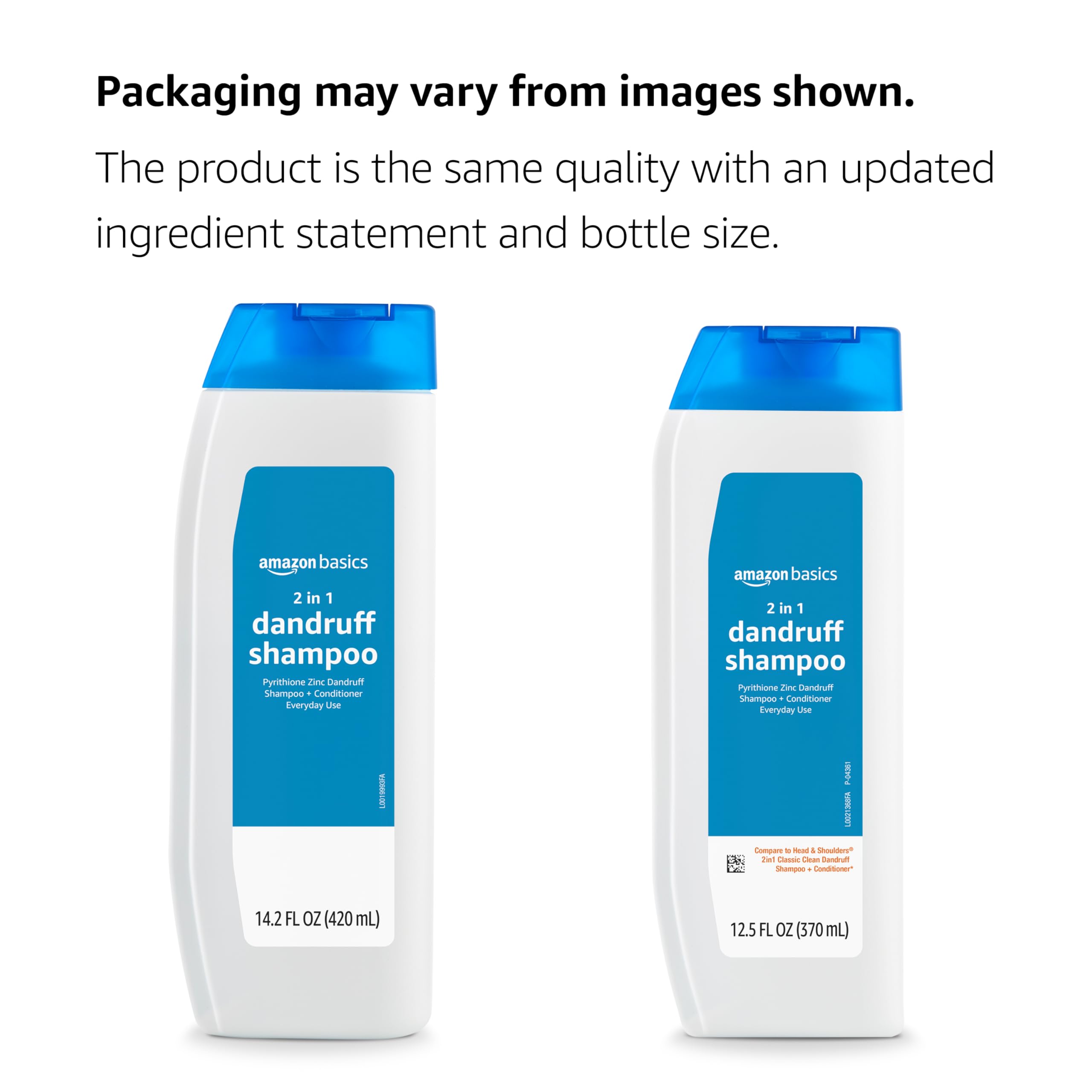 Amazon Basics 2-in-1 Dandruff Shampoo & Conditioner, Gentle and pH Balanced, 12.5 oz (pack of 1) (Previously Solimo)