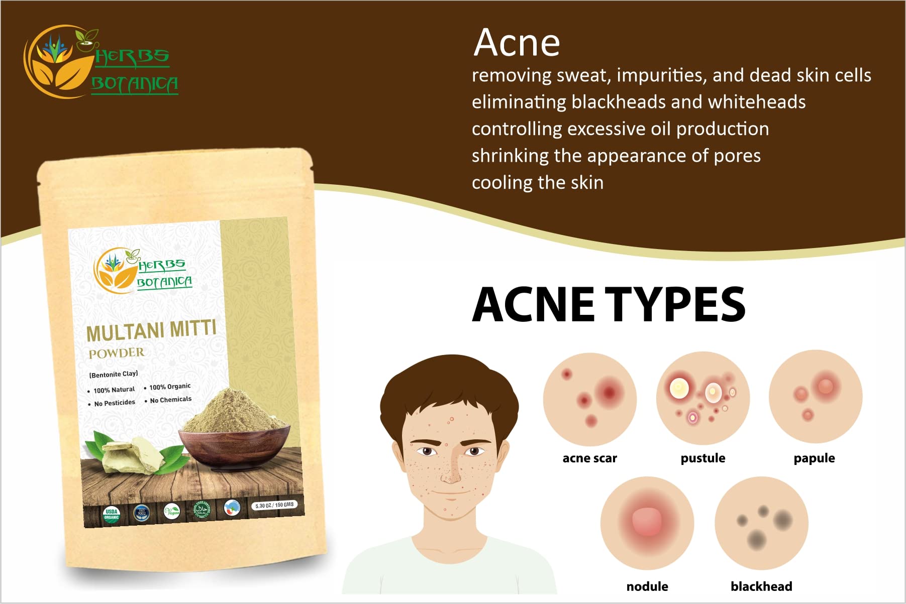 Multani Mitti Earth Clay Bentonite Clay 100% Organic Clay Mask Face Mask Skin Care Indian Healing Kaolin Clay Indian Deep Pure G