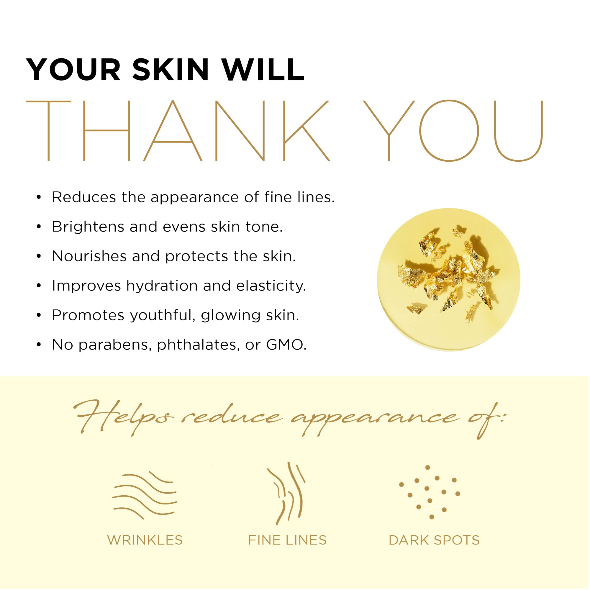 AZURE 24K Gold and Caviar Anti Aging Luxury Face Mask - Hydrating & Firming Facial Mask - Helps Reduce Wrinkles & Fine Lines - W