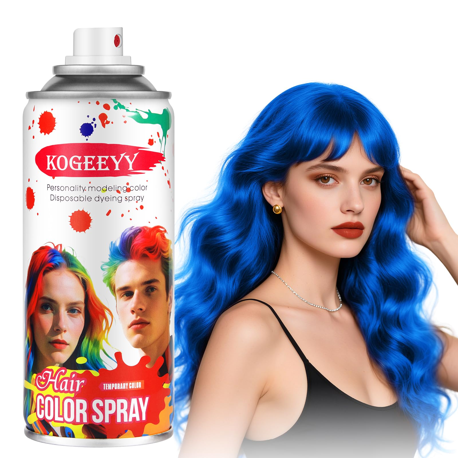 Blue Hair Spray Temporary Hair Color Spray for Kids Women Men (Blue, 120ML)