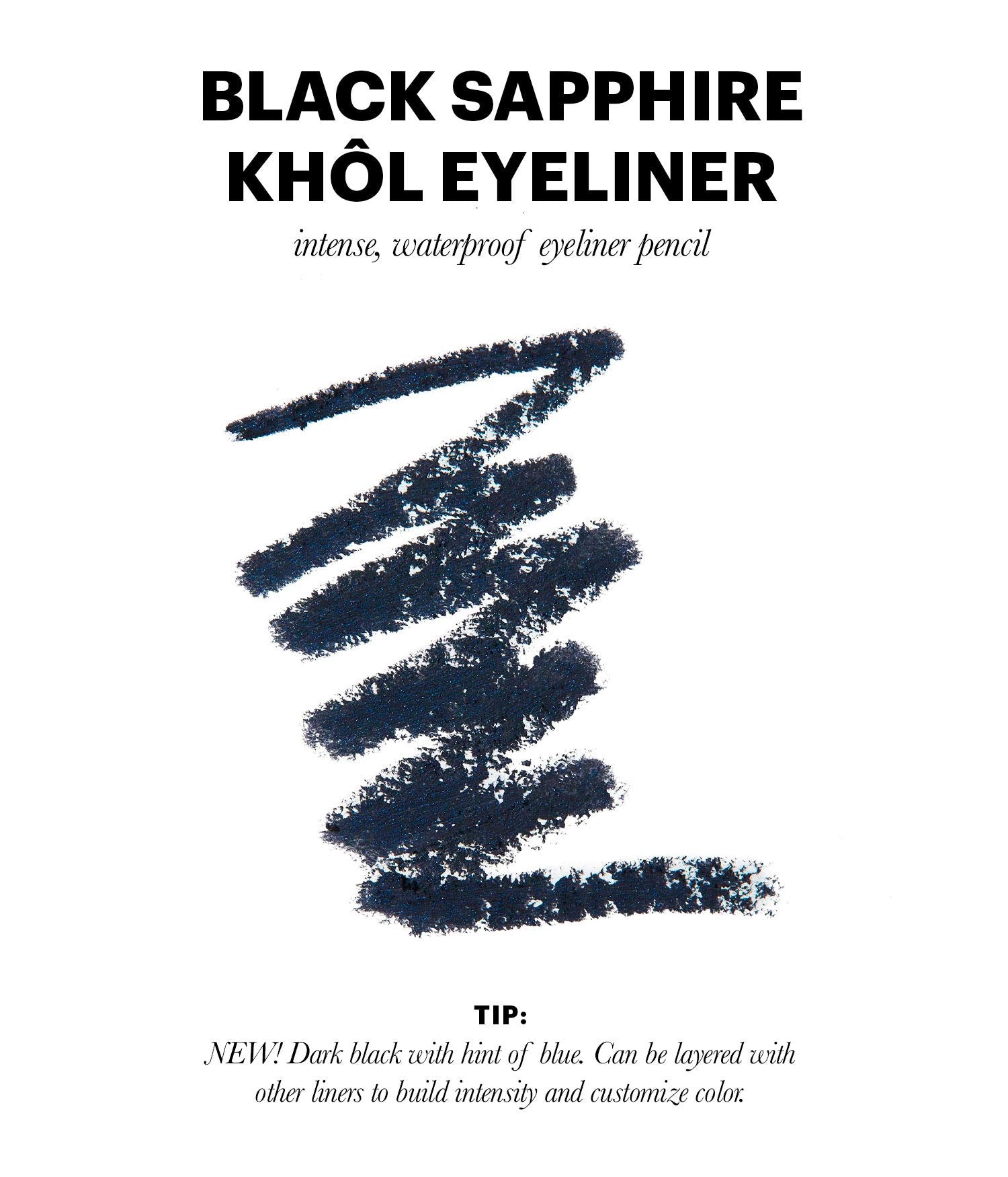 Jillian Dempsey Khl Eyeliner | Waterproof Eyeliner Pencil With Built-In Smudger | Long-Lasting Intense Color I Black Sapphire