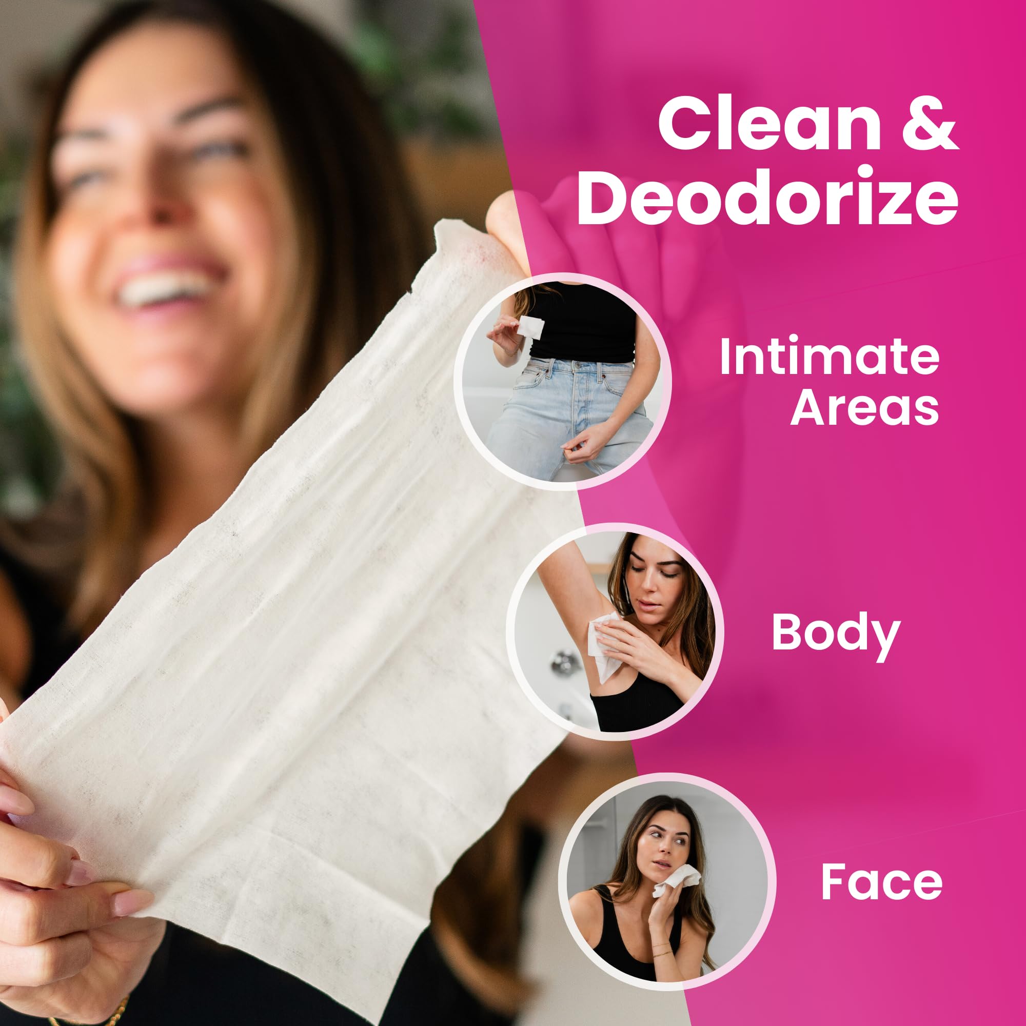 Lady Parts Feminine Wipes - Flushable Wet Wipe For Women - Ph Optimized For Privates, Body, Booty, & Face - Good For Travel & In