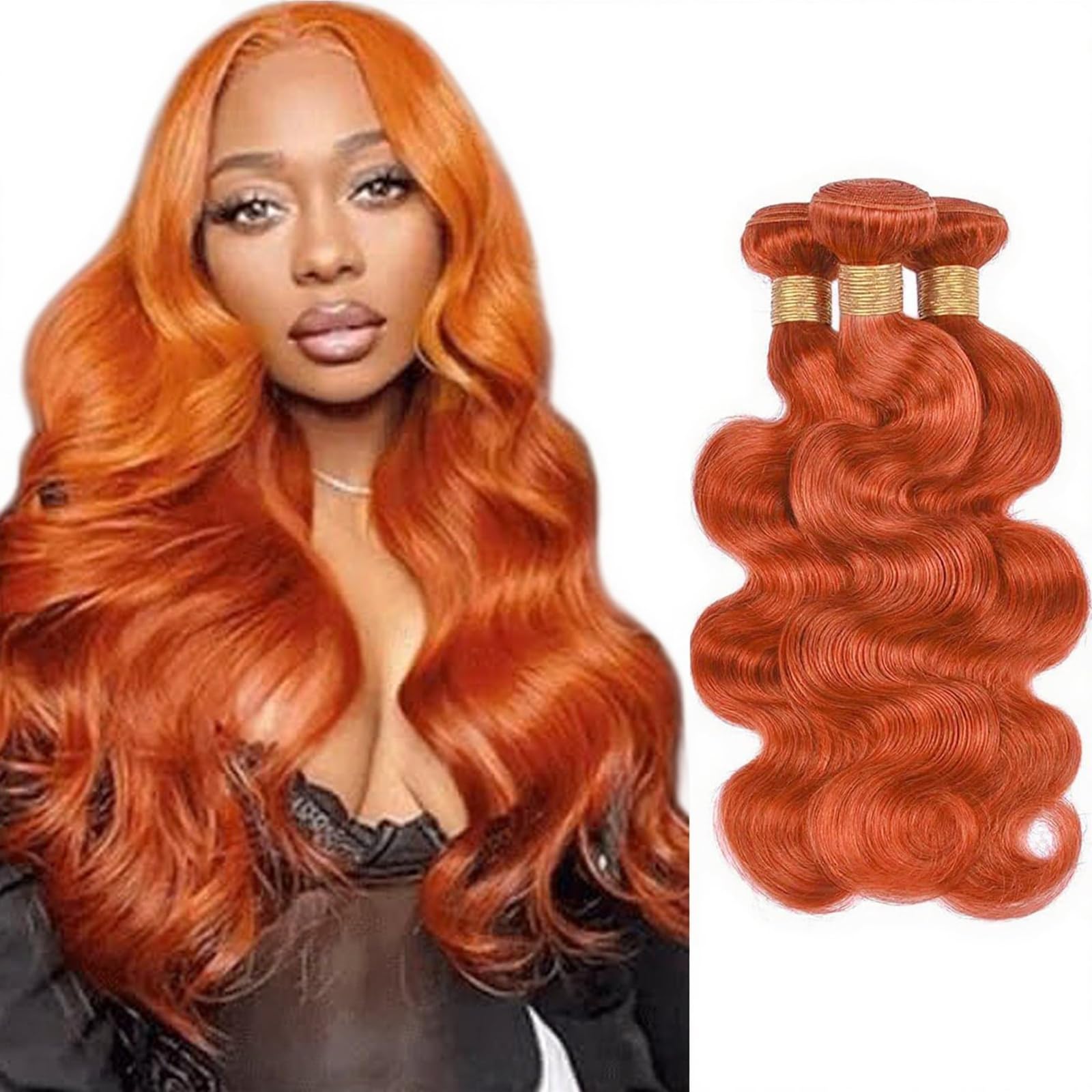 Kameinike 18 20 22 inch Human Hair Bundles Body Wave 3 Pcs 300g Unprocessed Brazilian Virgin Quick Weave Hair Extensions #350 Or