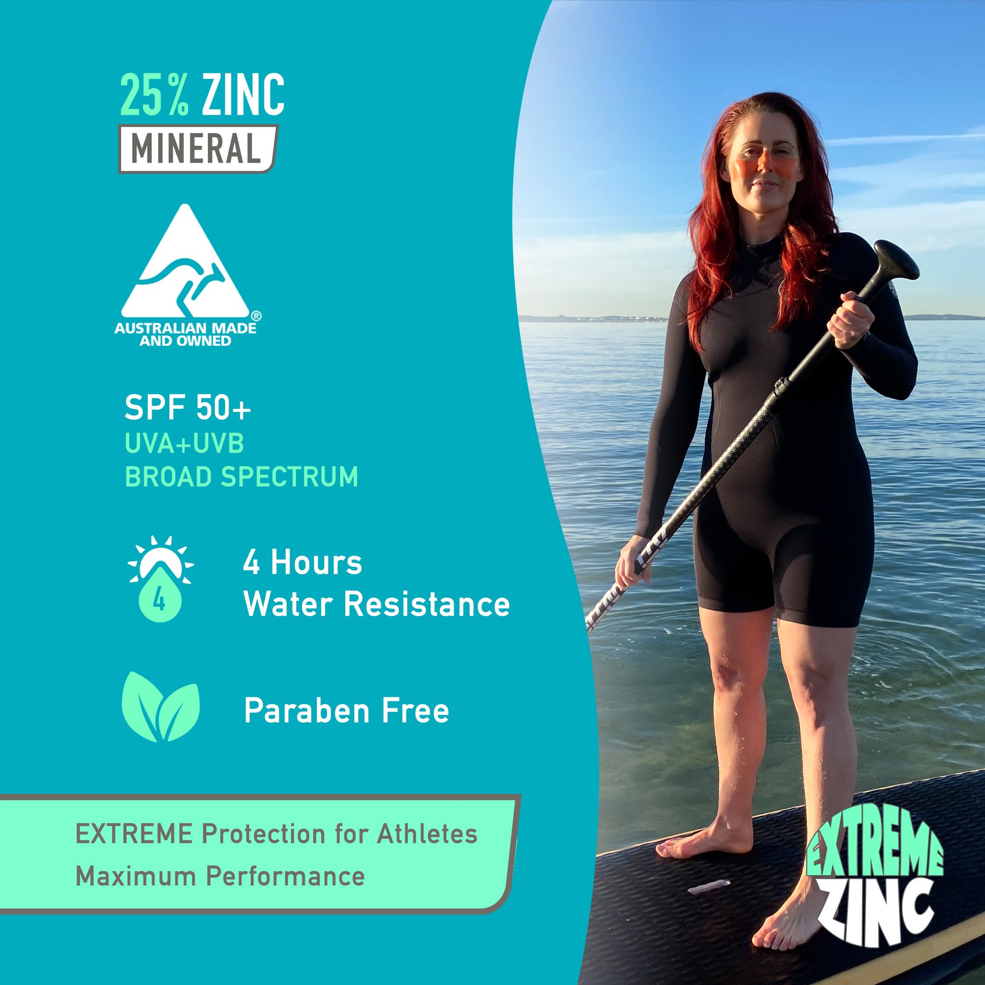 Sun Zapper (Orange) Extreme Zinc Stick - Orange Mineral Sunscreen Stick Spf50+ Uva/Uvb+ Unbeatable Sun Protection Sunblock, Made