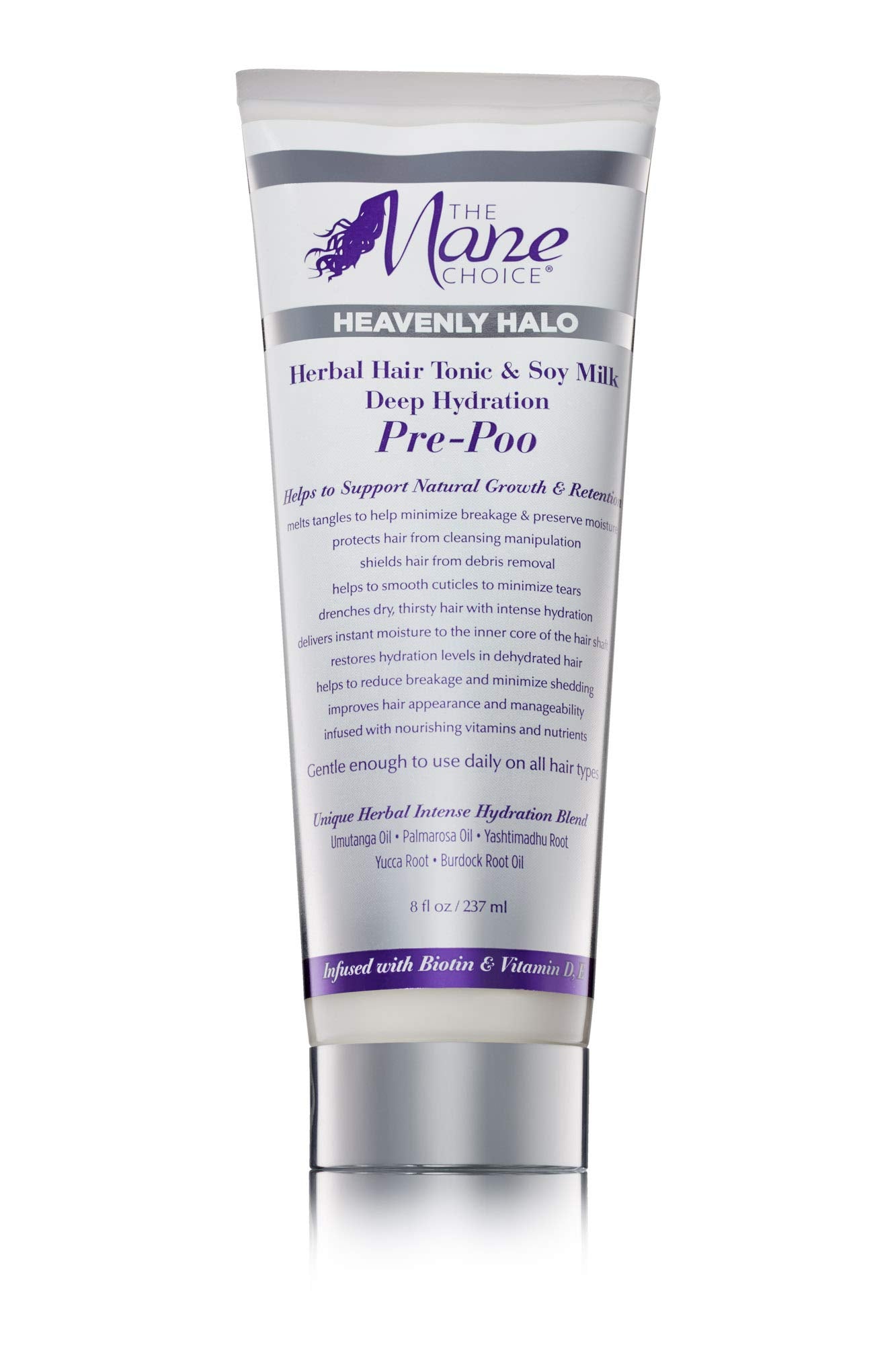 The Mane Choice Heavenly Halo Herbal Hair Tonic & Soy Milk Deep Hydration Pre Poo, Pre Shampoo for Coily, Wavy and Curly Hair, 8