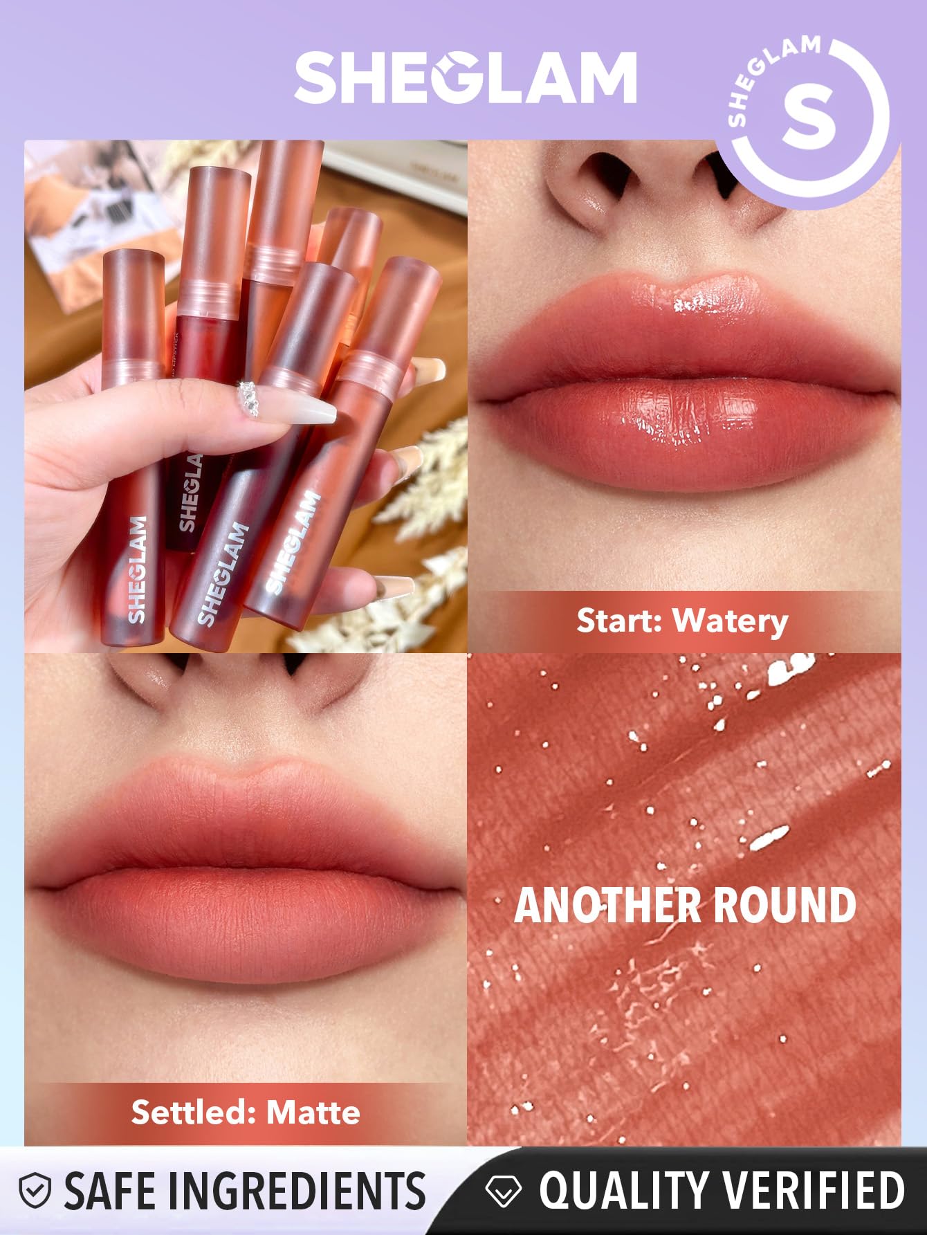 SHEGLAM Soft Haze Lip Blur Liquid Lipstick - Waterproof, Matte, 0.09 oz - Color: Another Round
