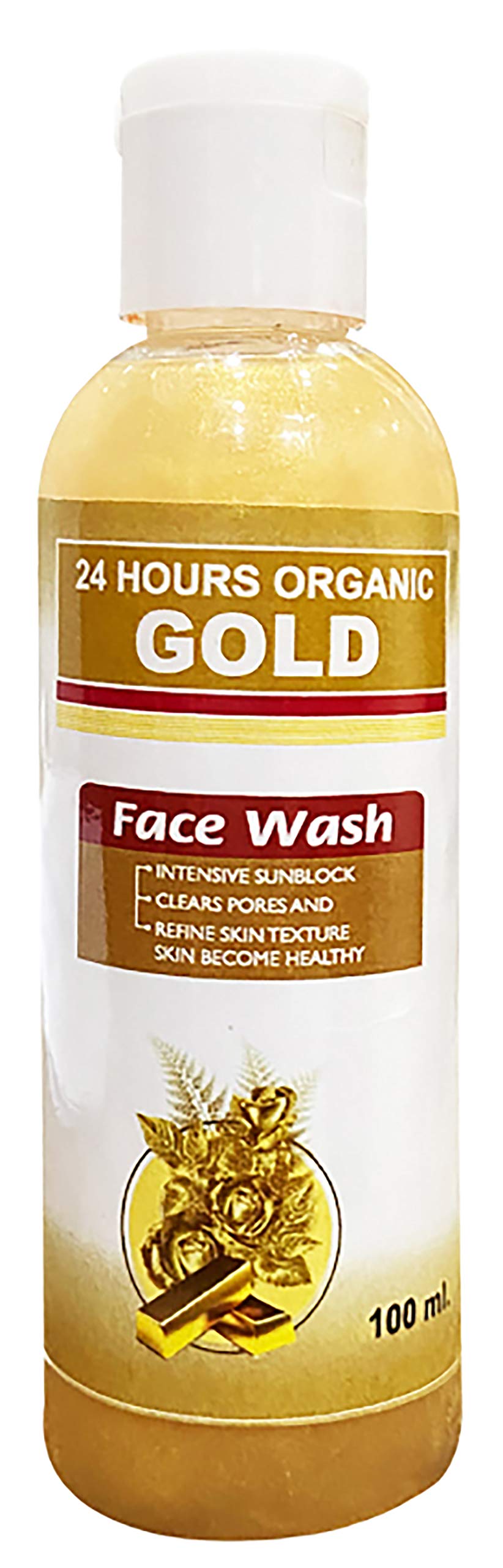24 Hours Organic Gold Face Wash For Men And Women  Intensive Sunblock  Clears Pores  Refine Skin Texture  Skin Become Health