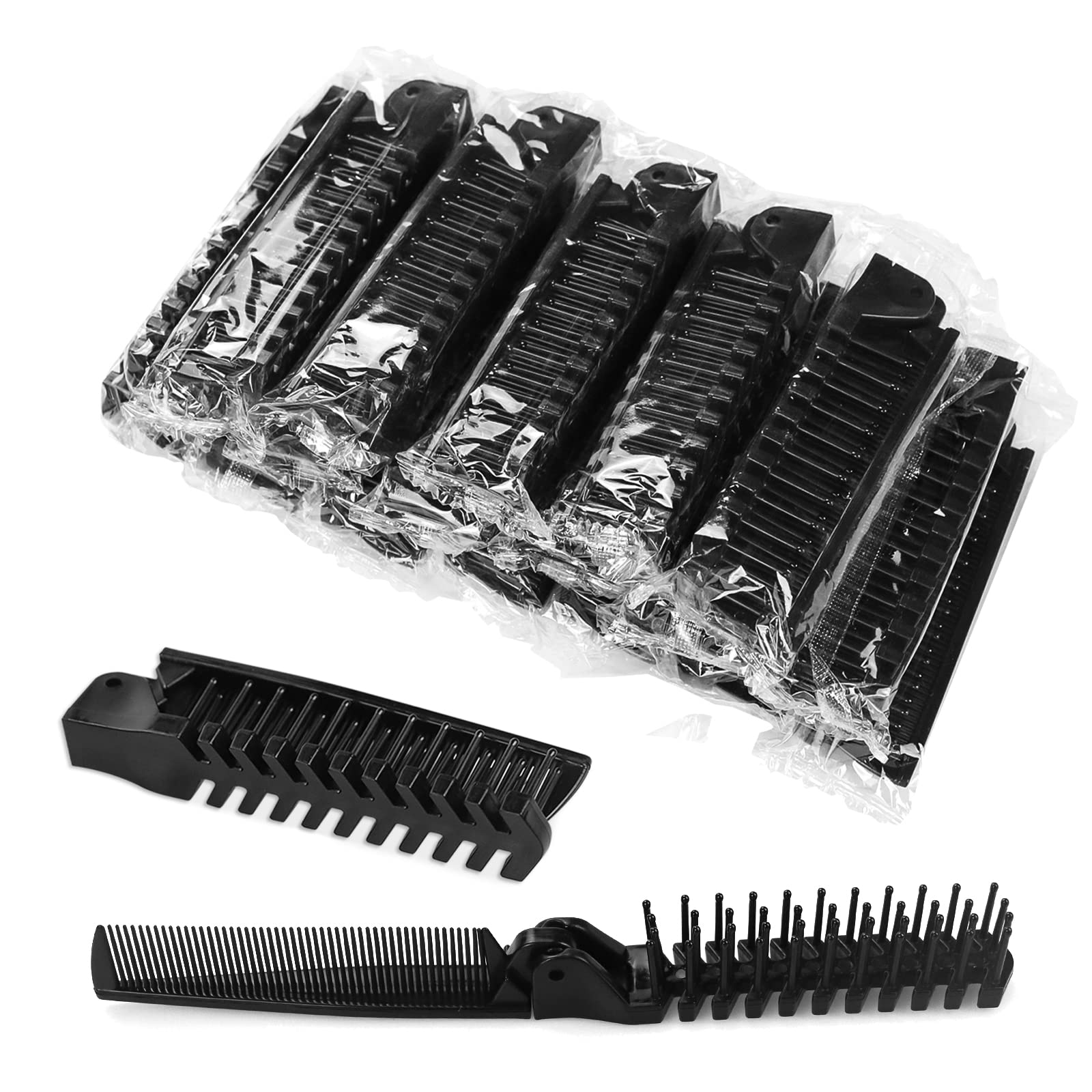 10 Pack Portable Travel Folding Comb And Brush Combo Compact Foldable Hair Brush Pocket Size Comb Double Headed For Women Men Ma