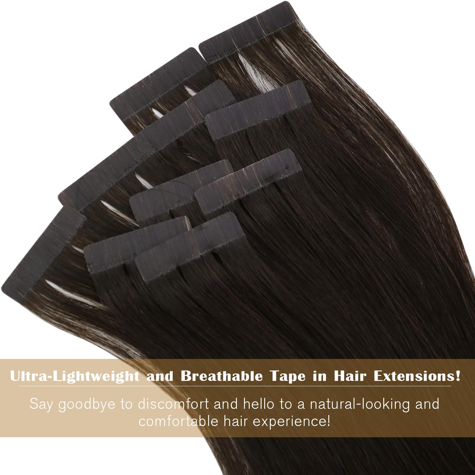 Ve Sunny Short Tape In Hair Extensions Human Hair Brown Real Human Hair Extensions Tape Ins Darkest Brown Tape Hair Extensions R
