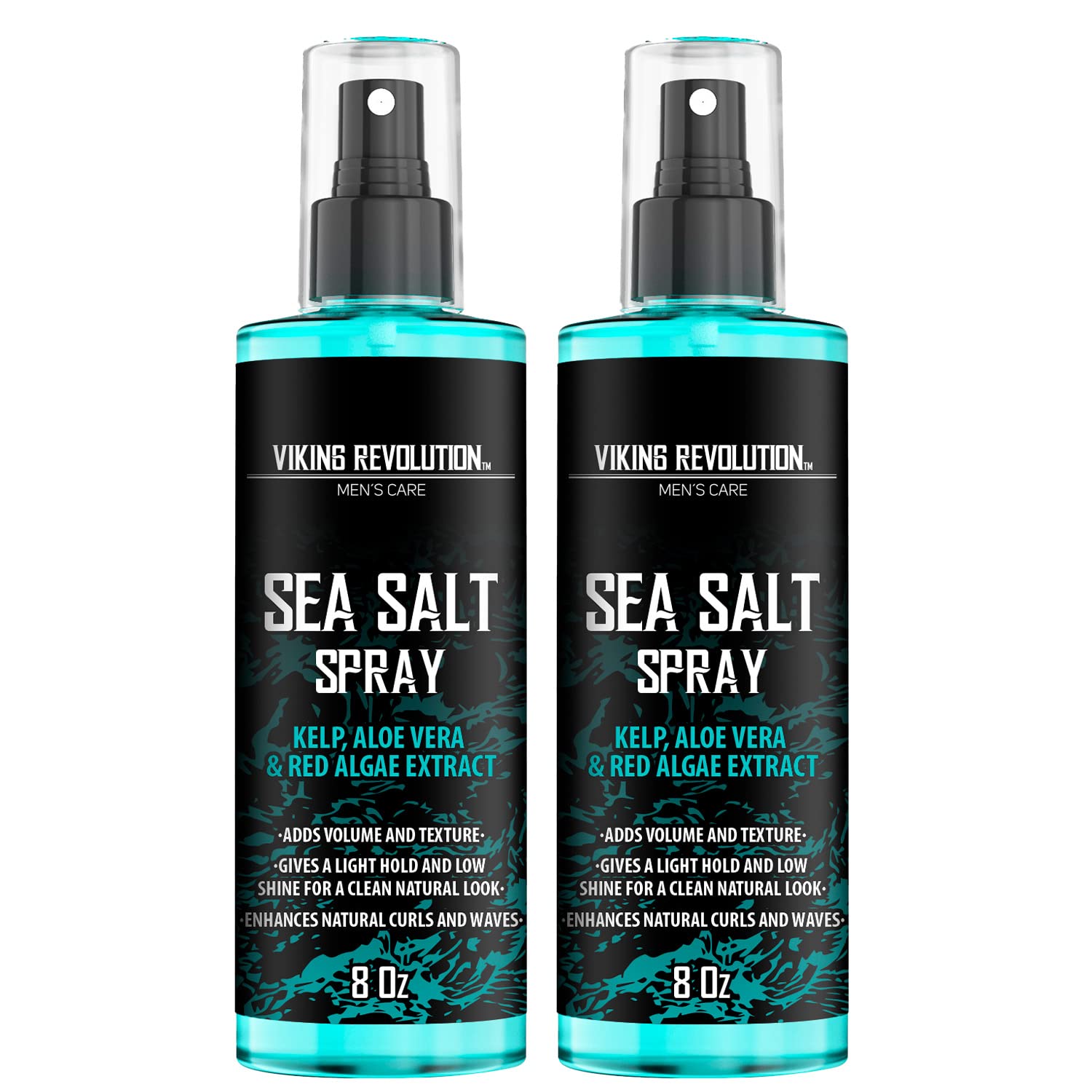 Viking Revolution Sea Salt Spray for Hair Men - Hair Texturizing Spray with Kelp, Aloe Vera & Red Algae Extract - Surf Spray to 