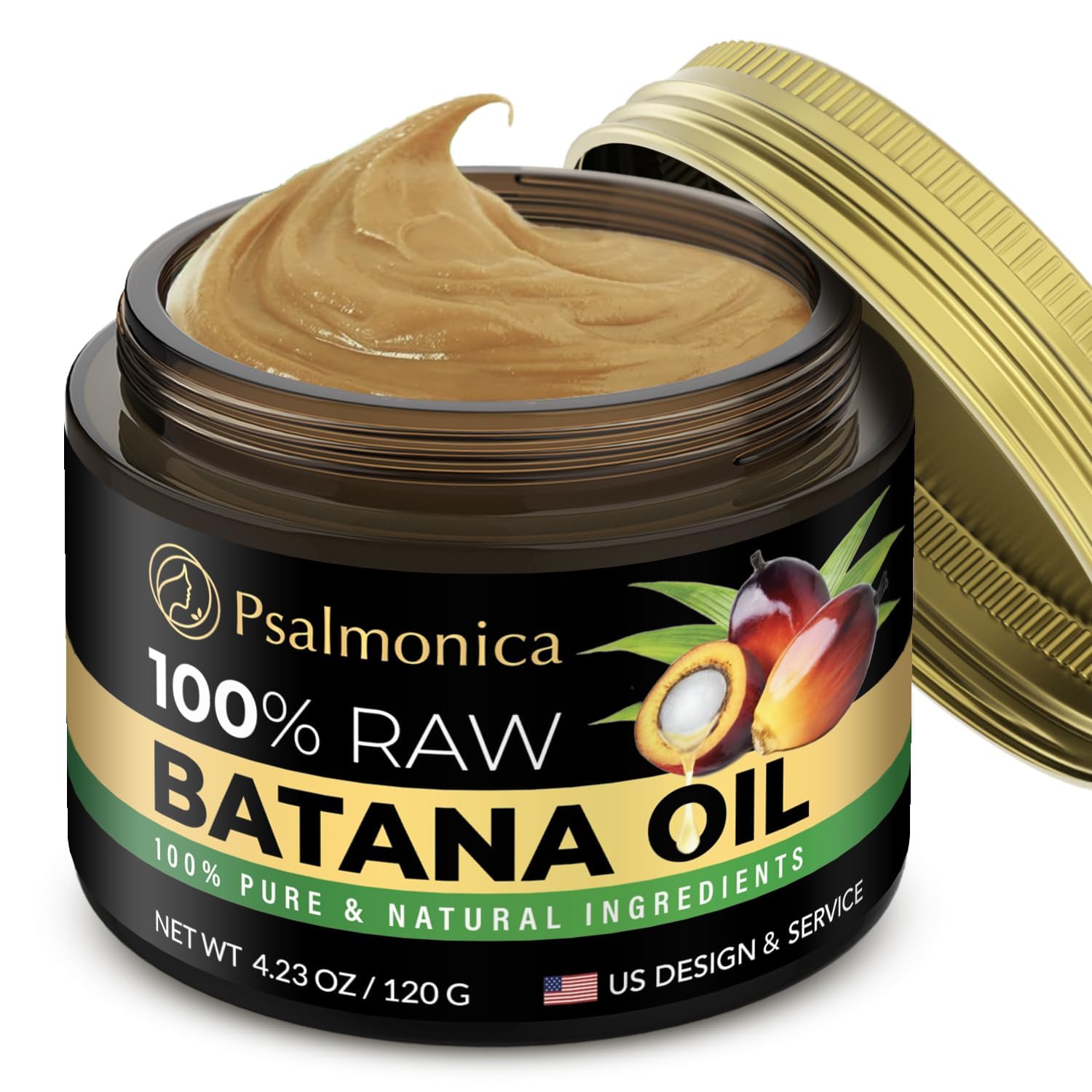 Psalmonica Batana Oil for Hair Growth: Raw Batana Oil Dr Sebi Organic from Honduras  Hair Growth Oils for Damaged Hair  Split 