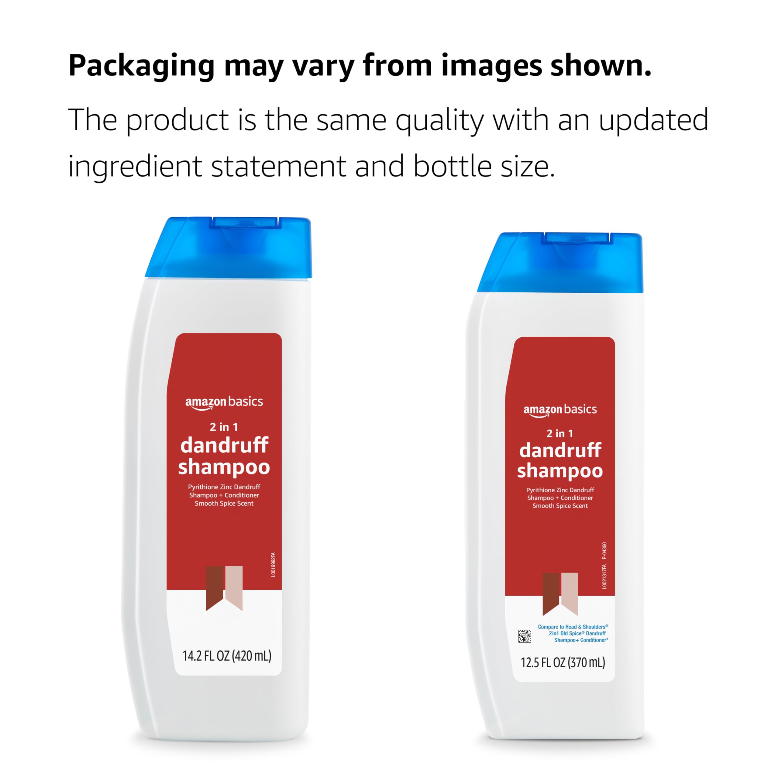 Amazon Basics 2-in-1 Dandruff Shampoo and Conditioner for Men, Smooth Spice Scent, 12.5 oz (pack of 1)