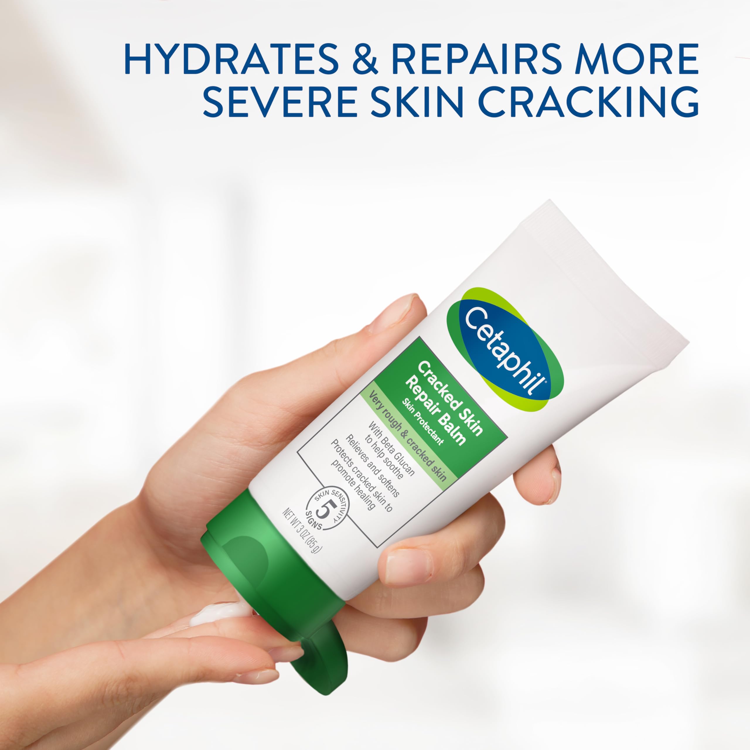 Cetaphil Cracked Skin Repair Balm, 3 Oz, For Very Rough & Cracked, Sensitive Skin, Protects, Soothes & Restores Deeper Cracks, H