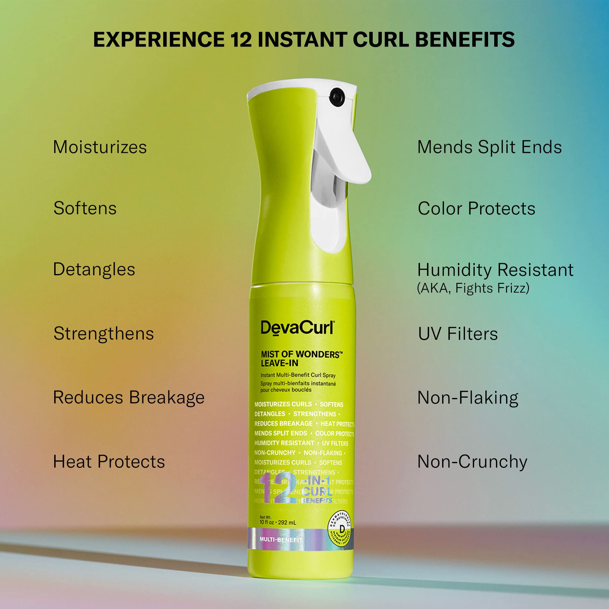 DevaCurl Mist of Wonders Leave In Multi-Benefit Curl Spray, 10 oz