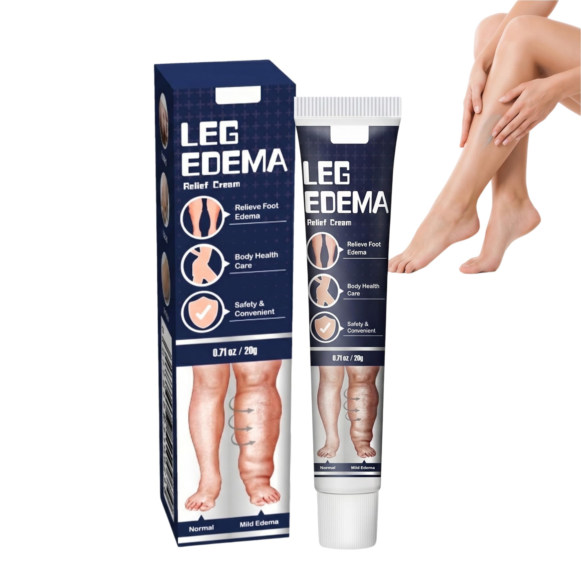 JoanofArc Herbal Leg Balm for Swollen Legs and Feet, Circulation and Edema Soothe Massage Cream, Natural Formula, All Skin Types