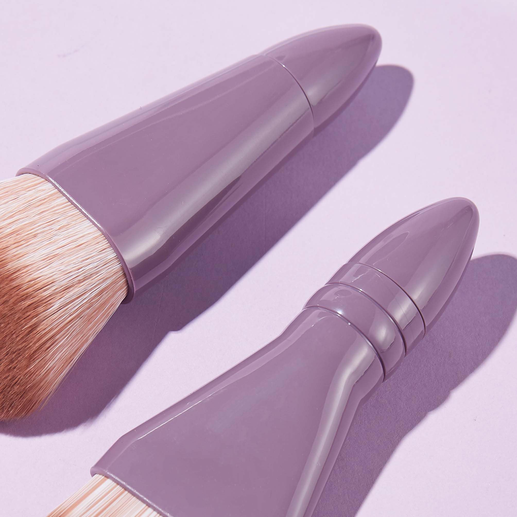 Coshine Portable Travel Makeup Brush Set, 5Pcs Mini Easy-Taken Complete Function Cosmetic Brushes Kit With Case And Mirror