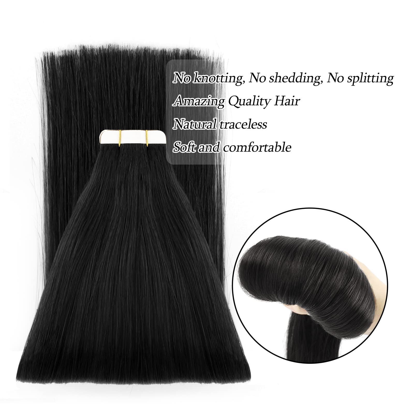 Abh Amazingbeauty Tape In Hair Extensions Human Hair Real Remy Skin Weft, Invisible, Seamless And Reusable Tape Hair Extensions,