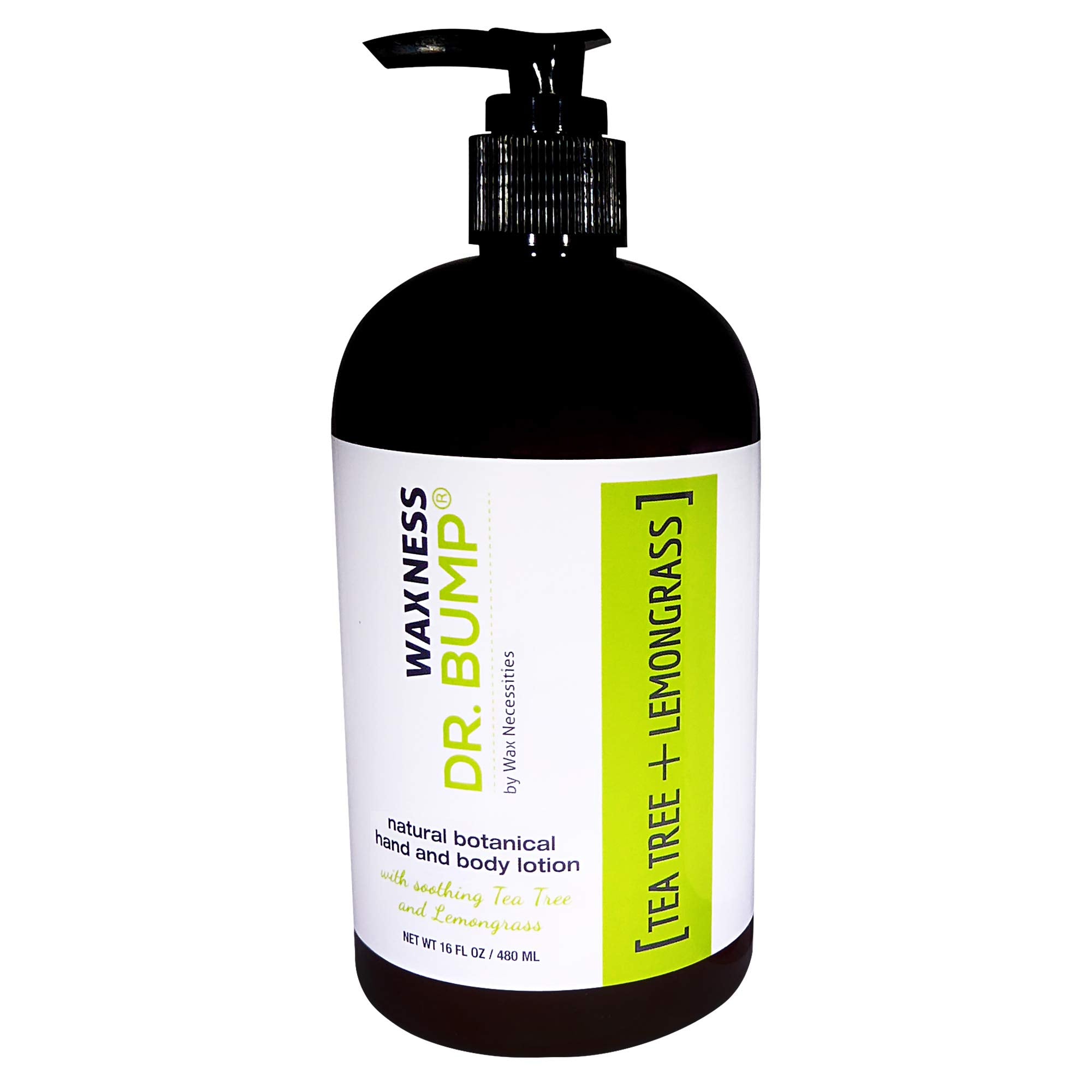 Waxness Dr. Bump Botanical Hand & Body Lotion Tea Tree & Lemongrass 16 fl oz (480 ml)  Hydrating Botanical Lotion  Professiona