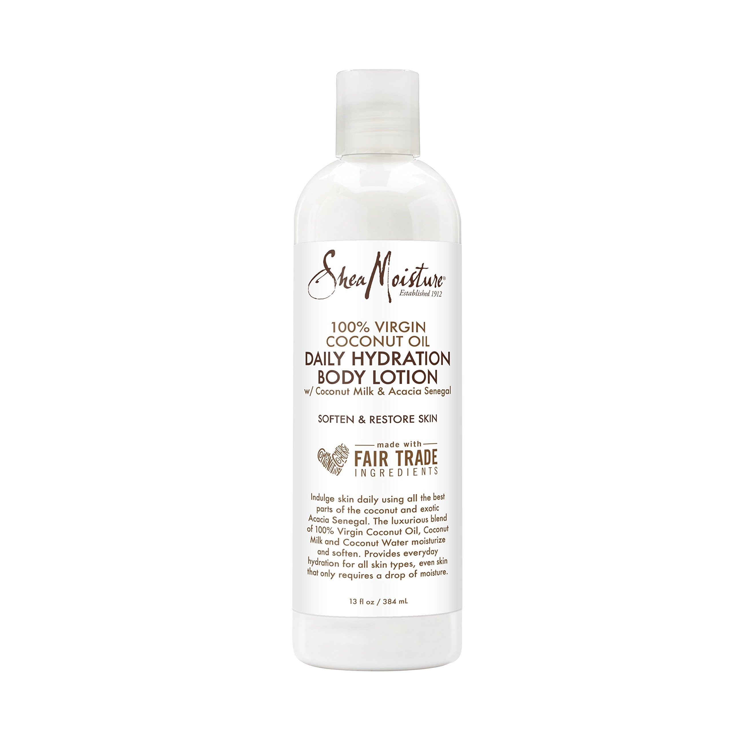 Sheamoisture 100% Virgin Coconut Oil Daily Hydration Body Lotion Moisturizer, 13 Fluid Ounce