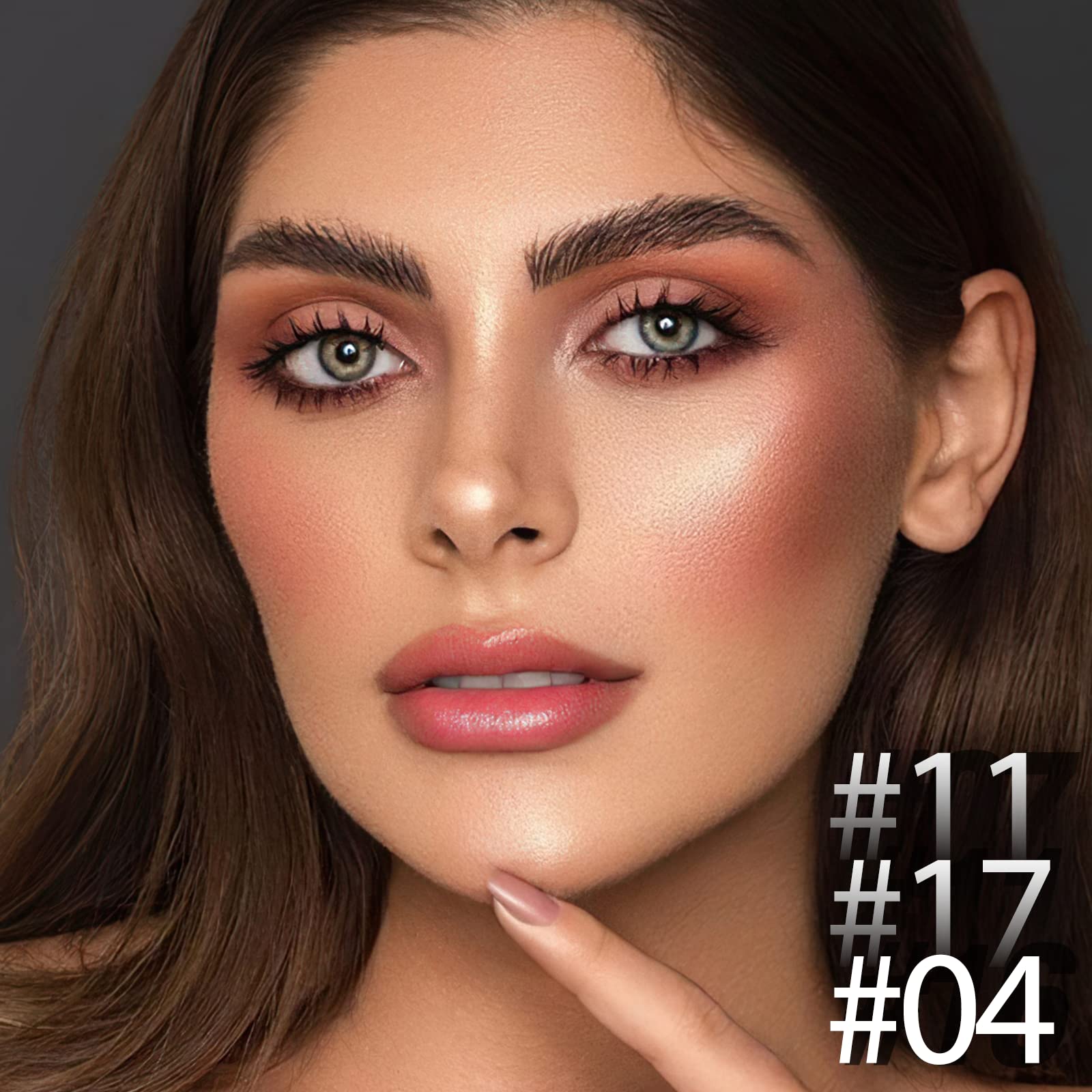 Falocutus 3 Pcs Medium Contour Stick Set,Cream Blush & Highlighter Bronzer Pen,Long Lasting & Smooth Natural Face Contouring Ill