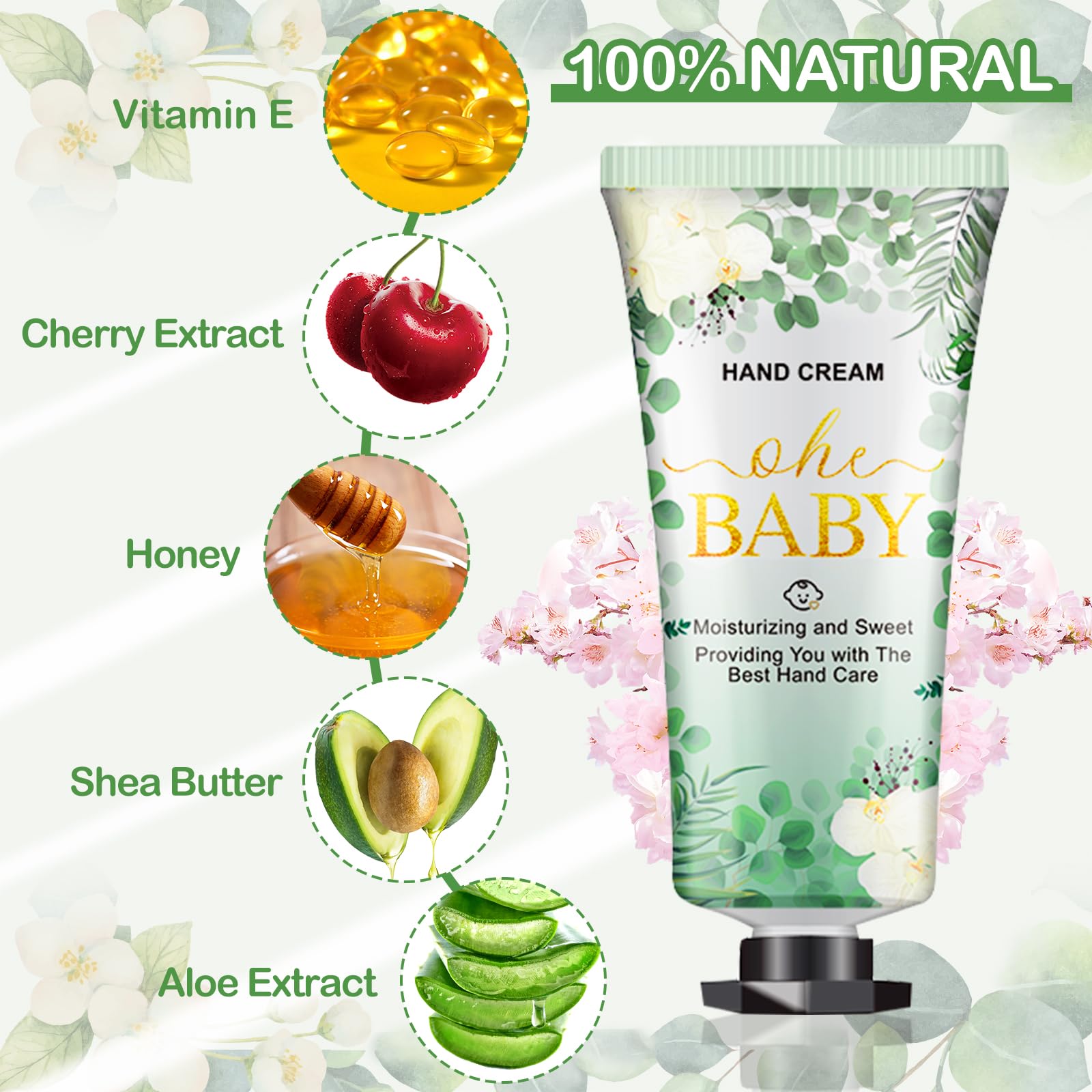 60 Sets Baby Shower Hand Cream, Wedding Hand Cream Gifts, Baby Shower Party Favors Gifts For Guests Bridal Shower, Travel Size H