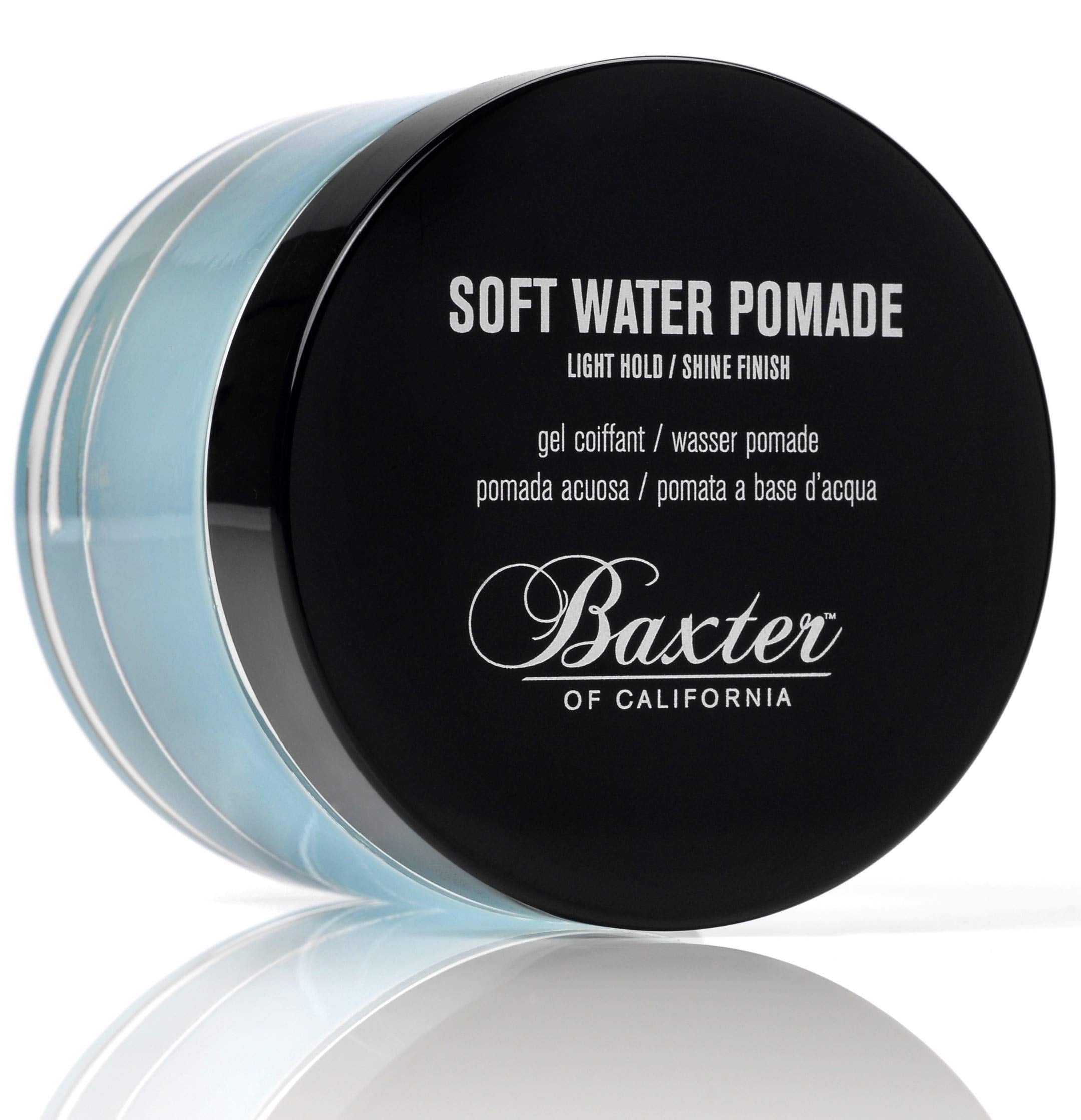 Baxter of California Soft Water Pomade for Men | Shine Finish | Light Hold | Hair Pomade | 2 fl. Oz