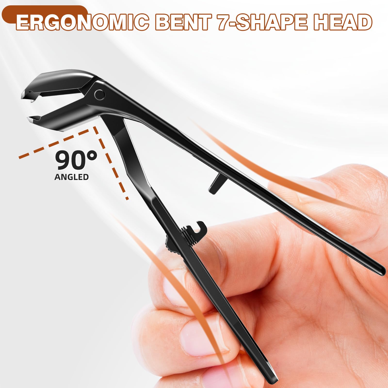 Toenail Clippers For Seniors Thick Toenails, Angled Toe Nail Clippers For Men Thick Nails With Catcher, Heavy Duty Slanted Nail