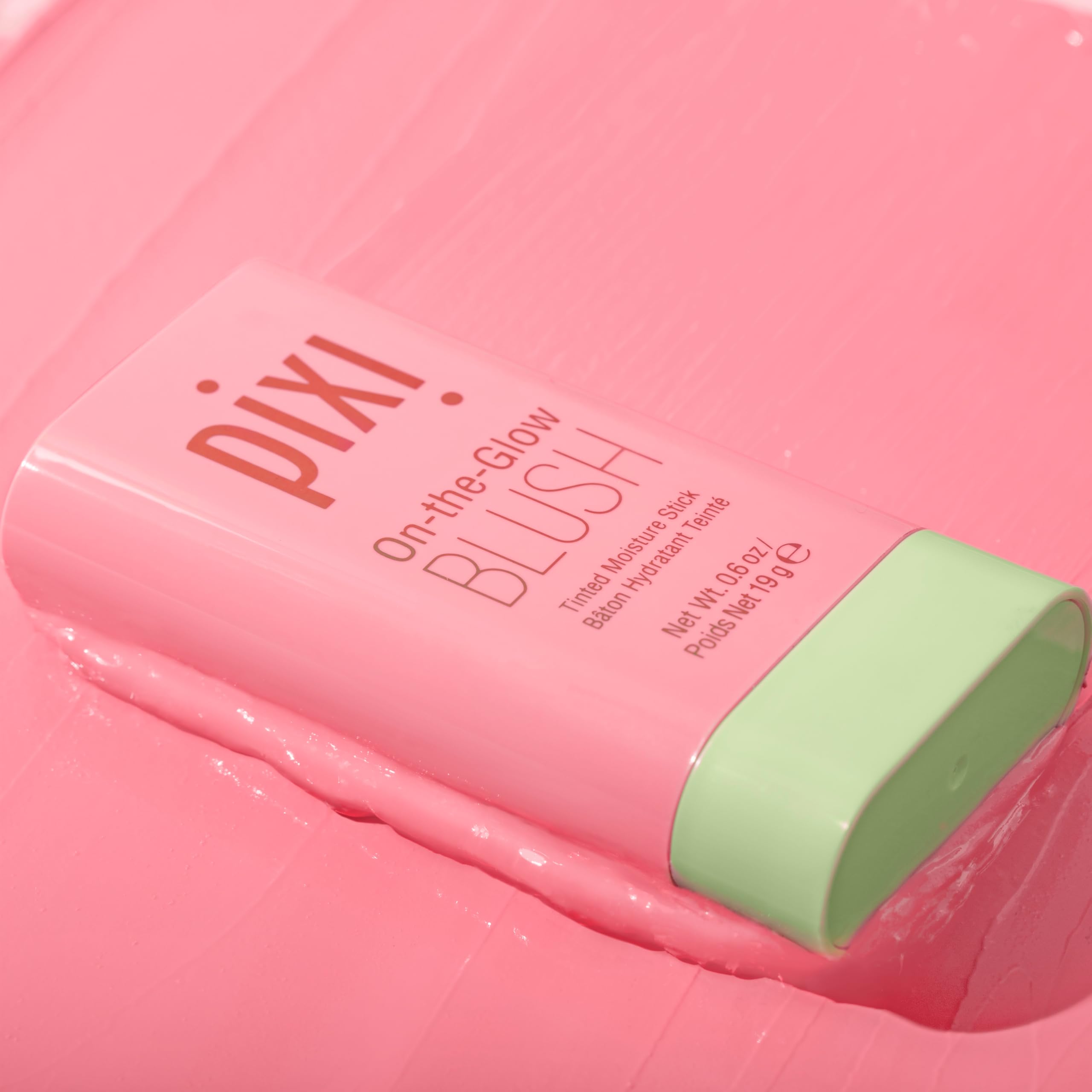 Pixi On-the-Glow Blush - Fleur, Hydrating Tinted Moisture Blush Stick with Ginseng, Aloe Vera & Fruit Extracts, For Cheeks & Lip