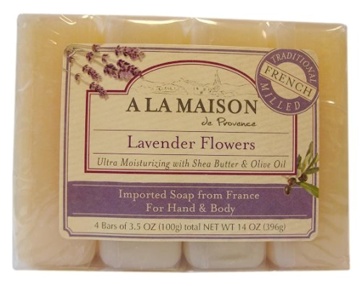 A La Maison Bar Soap Lvndr Flwr Value 4 Ct