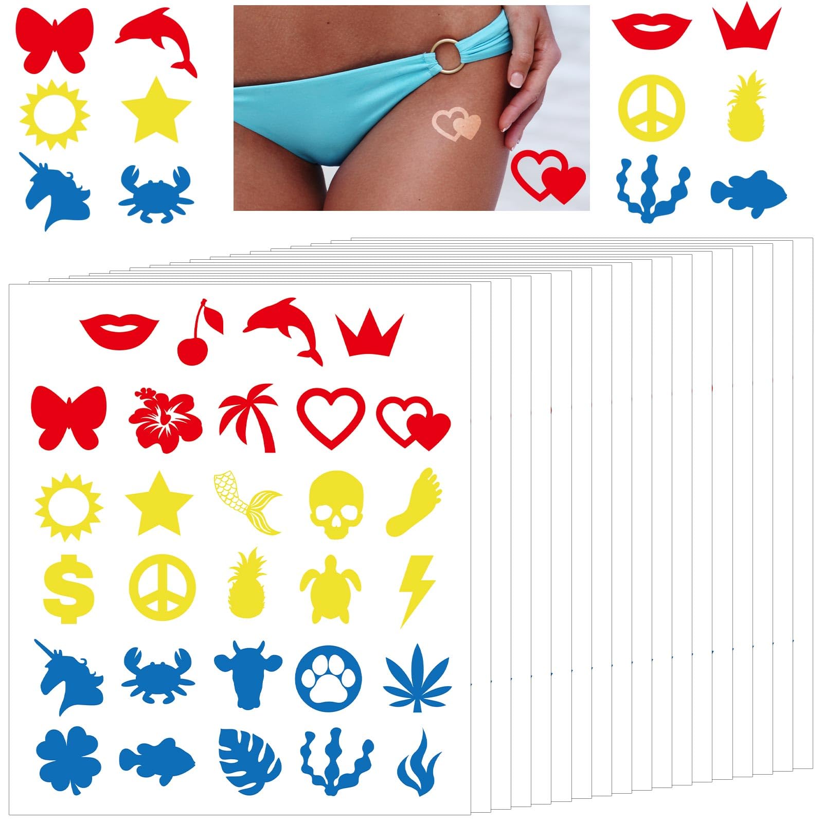 600 Pieces Tanning Sunbathing Stickers Self Adhesive Body Stickers For Tanning Perforated Tanning Bed Stickers Removable Tanning