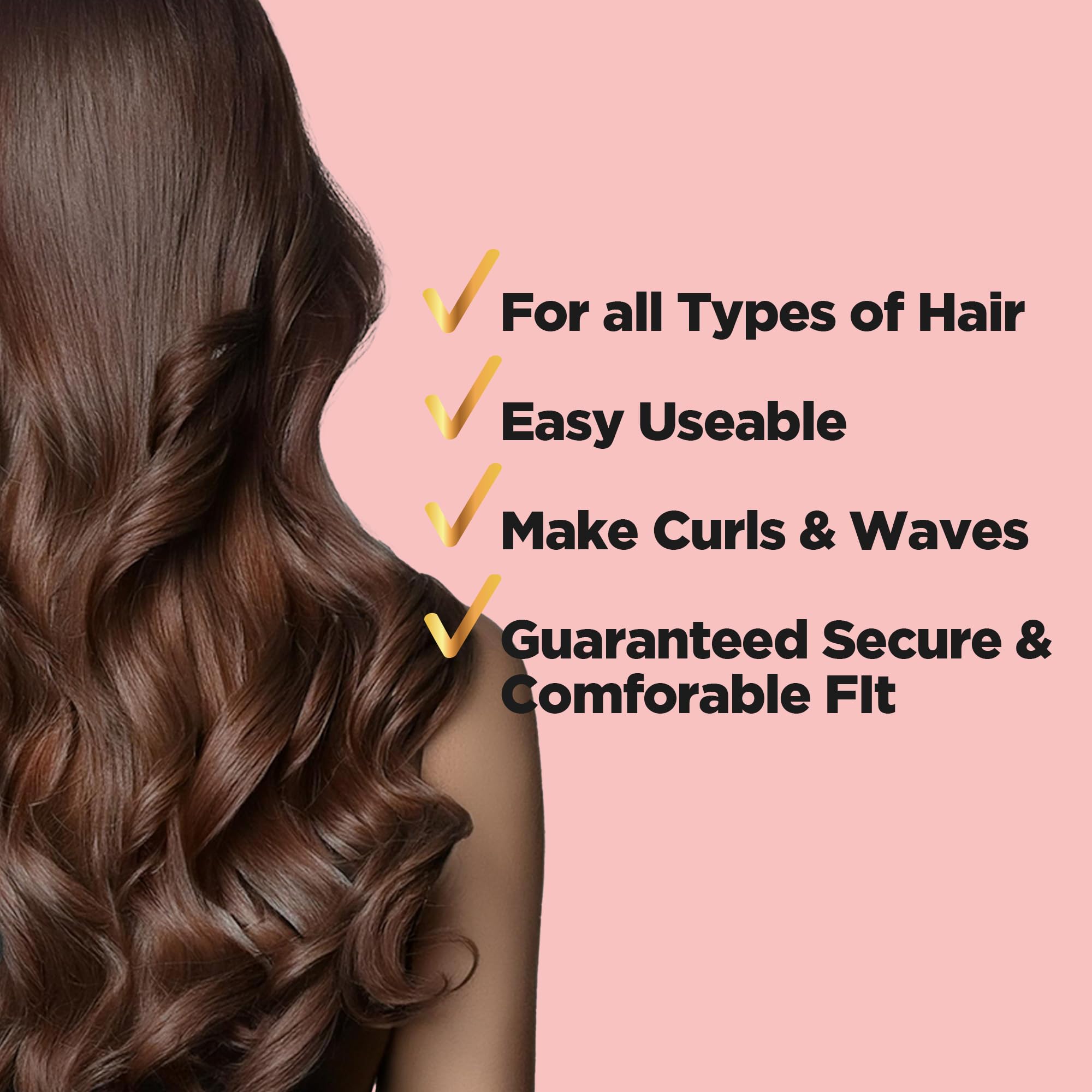 Donna Wire Mesh Rollers 1.75''(D) Jumbo 6Pcs Foam Hair Rollers Hair Curlers Hair Clips For Hairdressing Styling Heatless Hair Cu