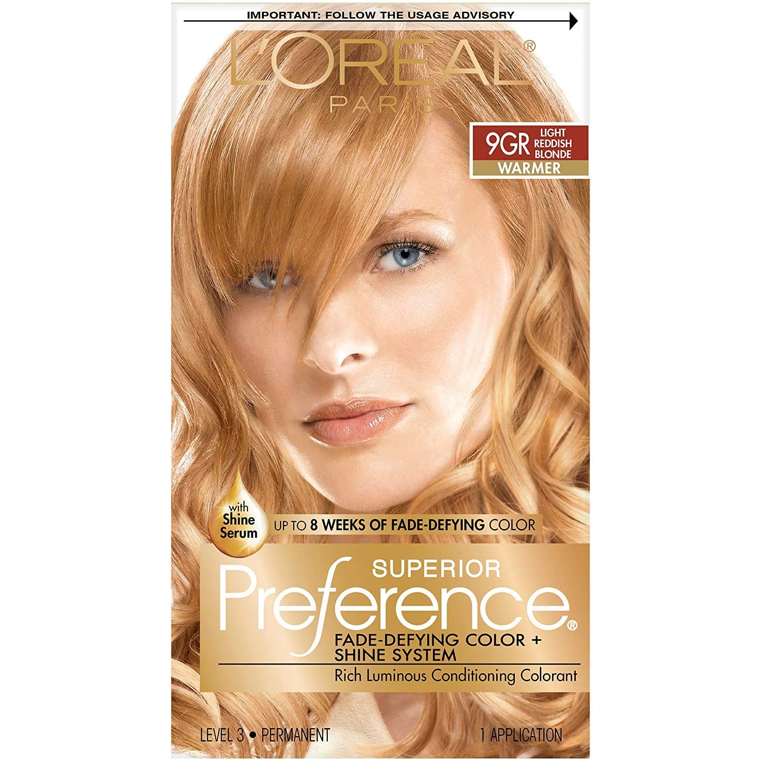 LOreal Superior Preference  9GR Light Reddish Blonde (Warmer) 1 Each