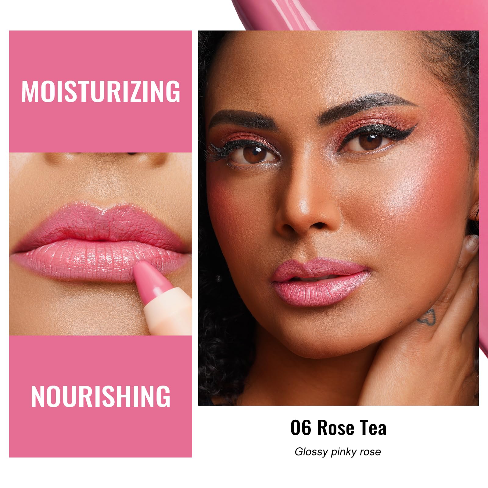 Oulac Light Pink Lipstick - Moisturizing Lipstick Tinted Lip Balm For Dry Lips, Hydrating Lip Crayon & Blush - Lip Colour And Ch
