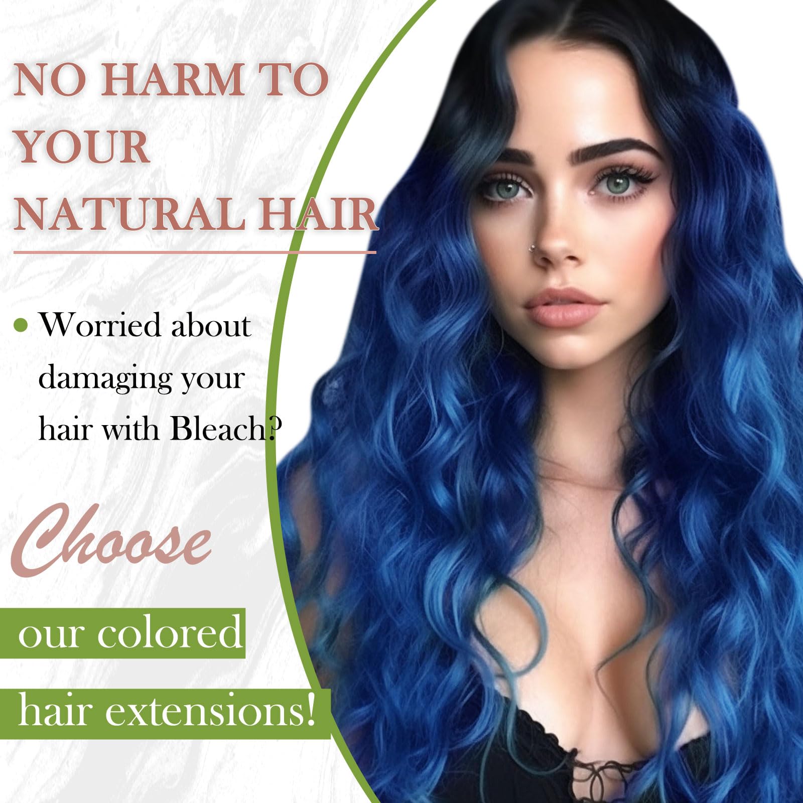 Ruanture Tape In Extensions Blue Hair Extensions Tape Ins Colored Tape In Hair Extensions Human Hair For Highlight Dark Blue Tap